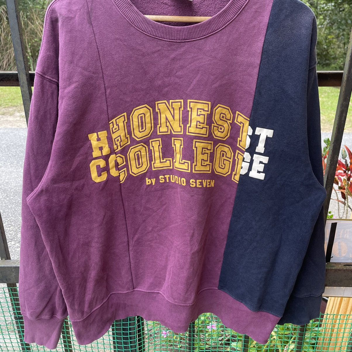 Japanese Brand × Studio Seven × Vintage 🔥🇯🇵Honest College By Studio Seven Big Logo Sweashirts Size US L / EU 52-54 / 3 - 5 Thumbnail