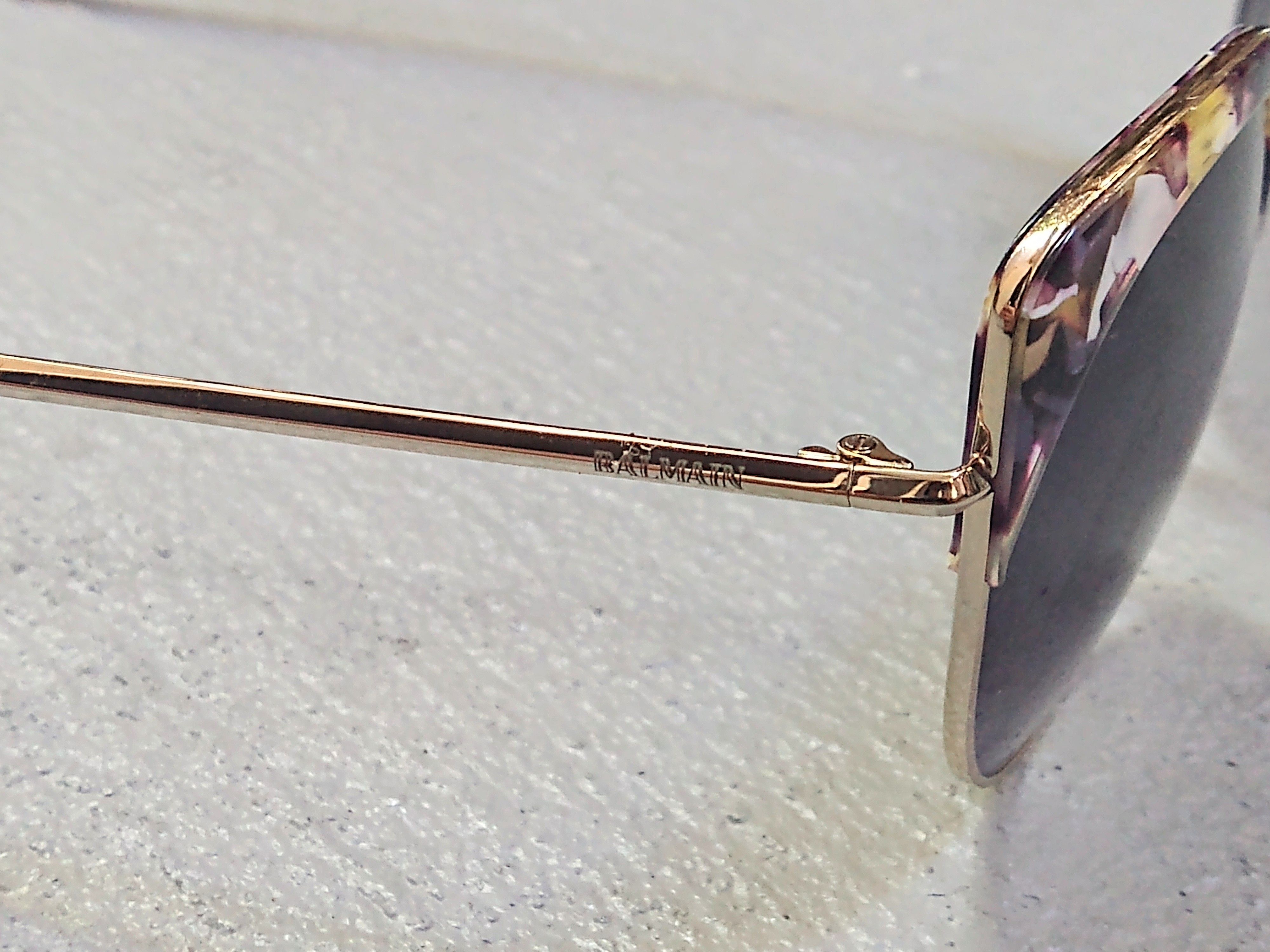 Balmain × Designer Balmain Sunglasses BL2509 Purple Havana Gold Blue Cat Eye Size ONE SIZE - 4 Thumbnail
