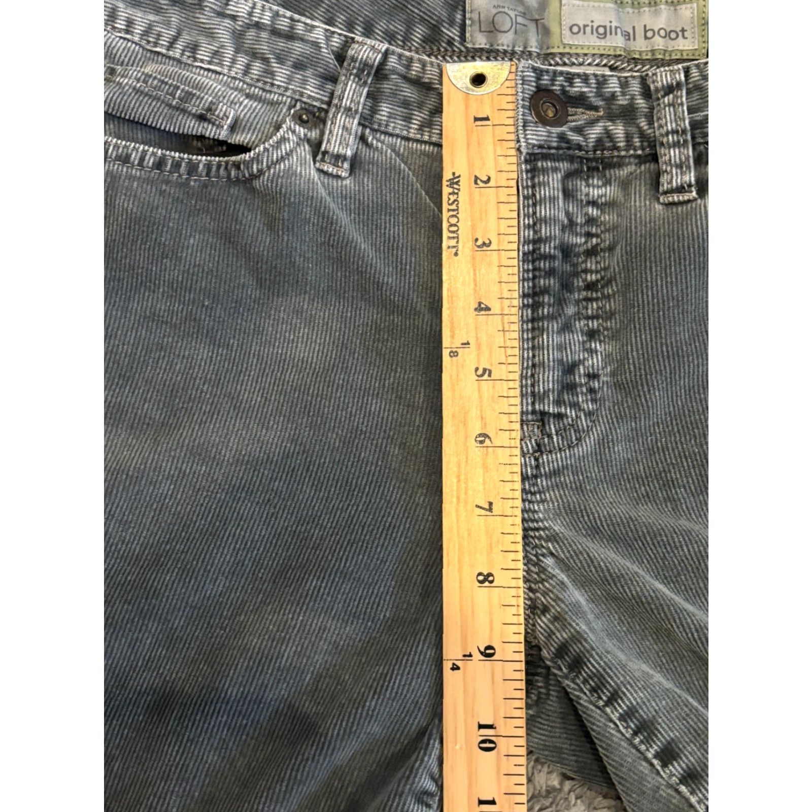 Ann Taylor Ann Taylor LOFT Corduroy Pants Womens 31x30 Original Boot Gray Casual Stretch - Bootcut - Regular - Pants - Gray - Ann Taylor LOFT - Corduroy - 31x30 Size 24" / US 00 / IT 34 - 4 Thumbnail