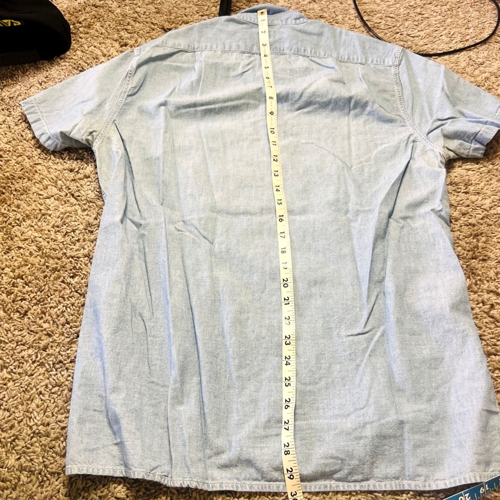 Vintage VINTAGE J Crew Denim Polo Shirt Mens Short Sleeve Size M Blue Polo Shirt Mens Short Sleeve Denim Polo Top Blue 90s Retro Boho Casual Vintage Mens Size US M / EU 48-50 / 2 - 3 Thumbnail