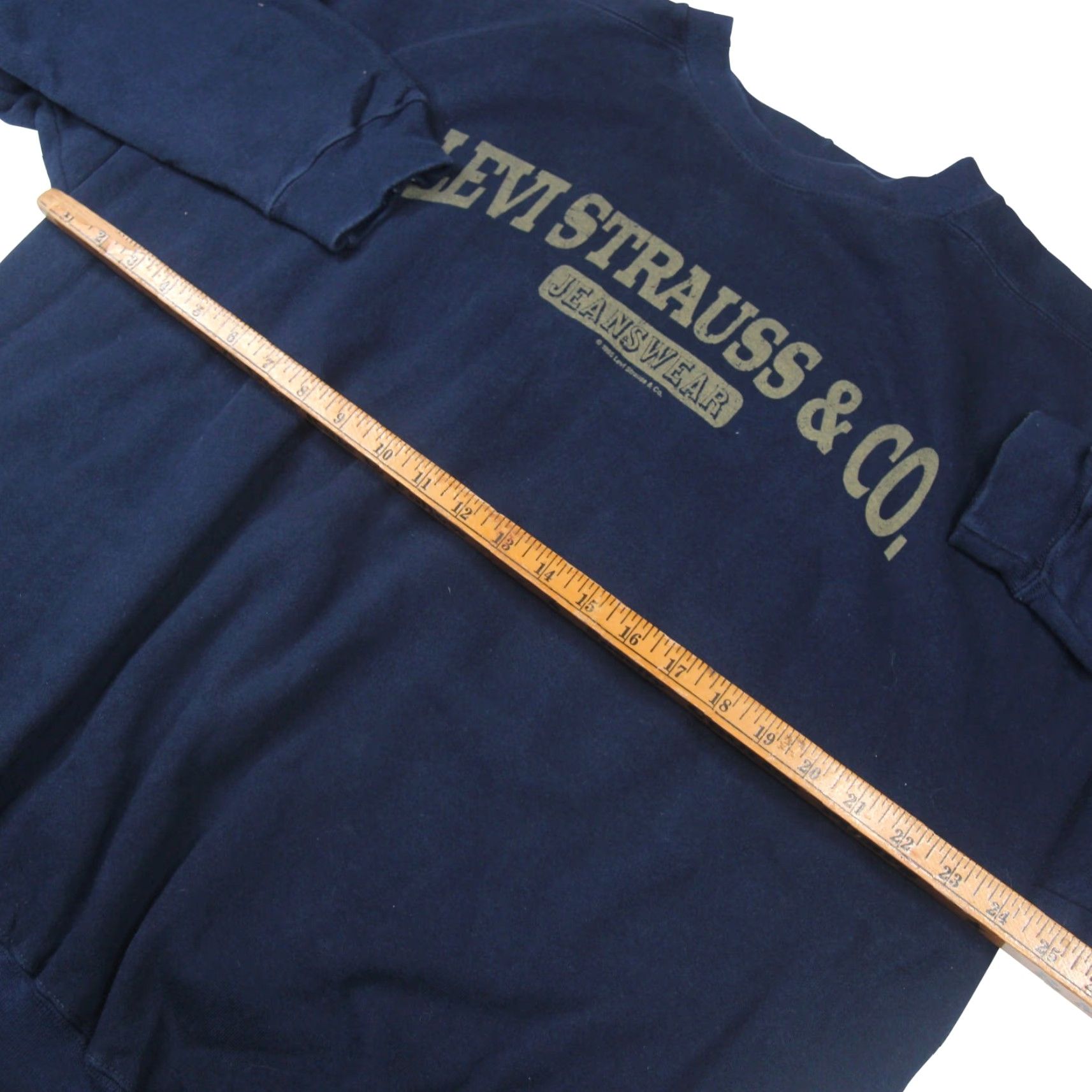 Levi's VINTAGE Levi's Mens XL Spellout Sweatshirt Blue Pullover Sweatshirt Men XL Blue 1995 Size US XL / EU 56 / 4 - 5 Thumbnail