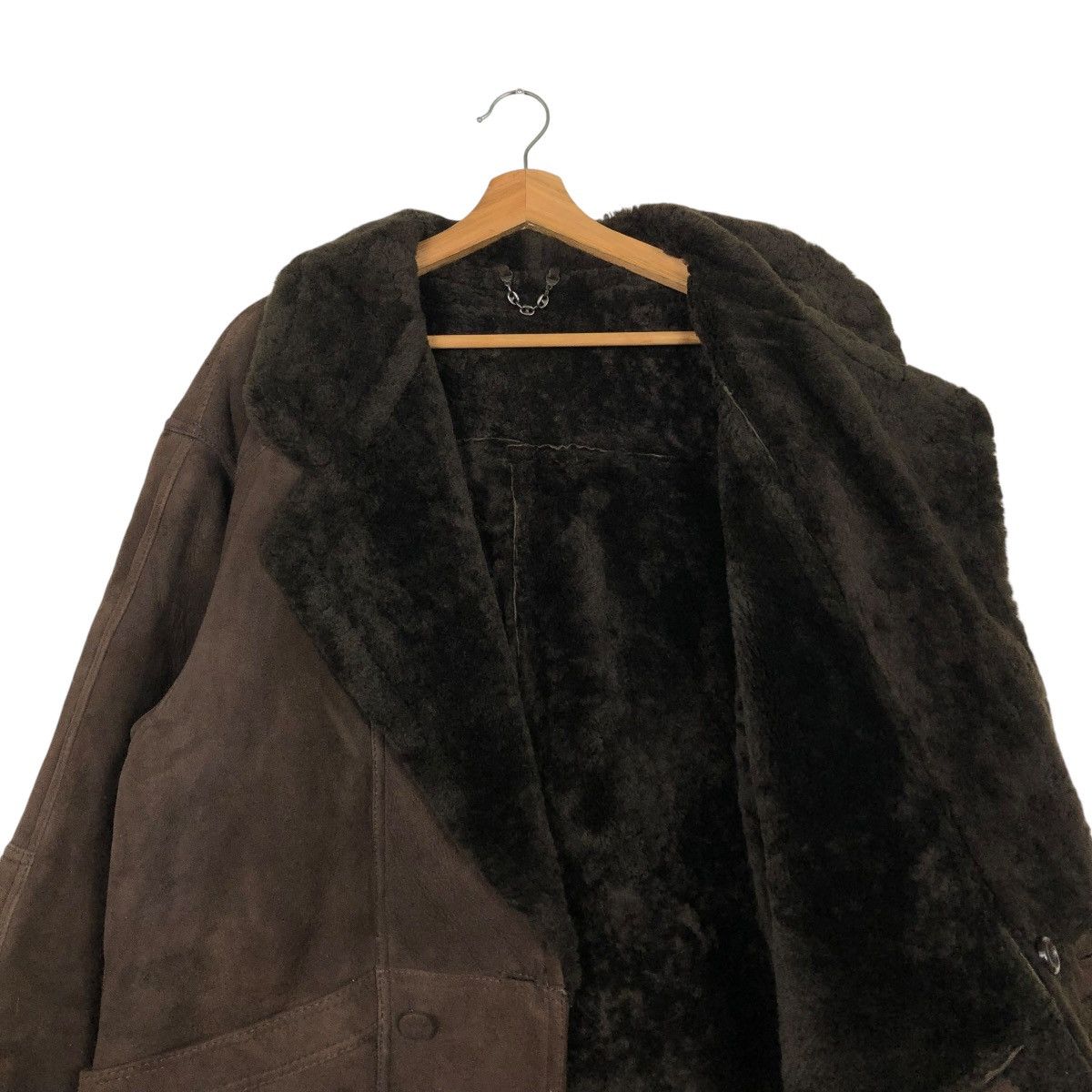 Vintage 🔥VINTAGE SHEARLING LEATHER JACKET FUR BLANKET ITALY TEODEM Size US L / EU 52-54 / 3 - 14 Thumbnail