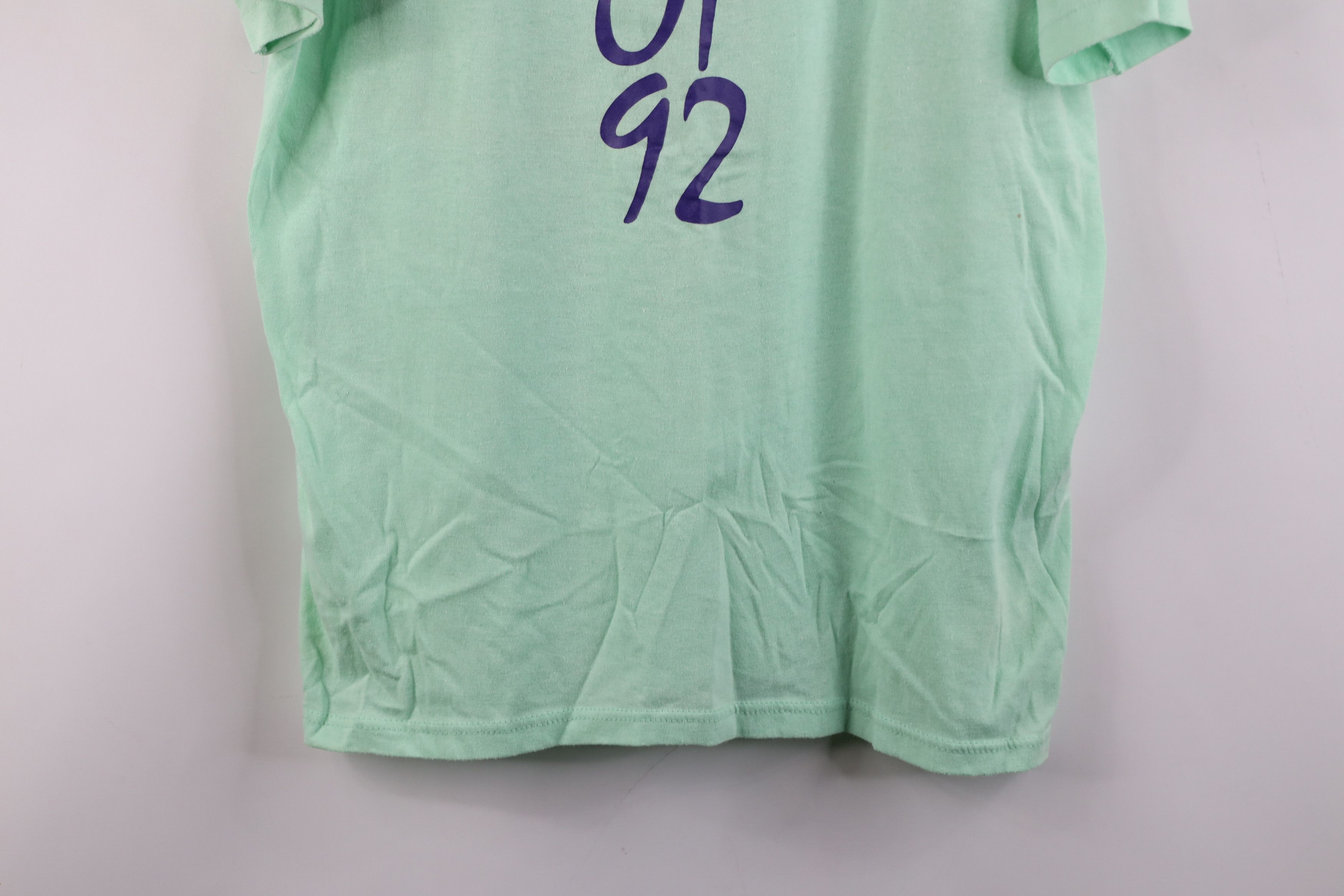 Vintage Vintage 90s Streetwear Short Sleeve T-Shirt Mint Green USA Size XL / US 12-14 / IT 48-50 - 3 Thumbnail