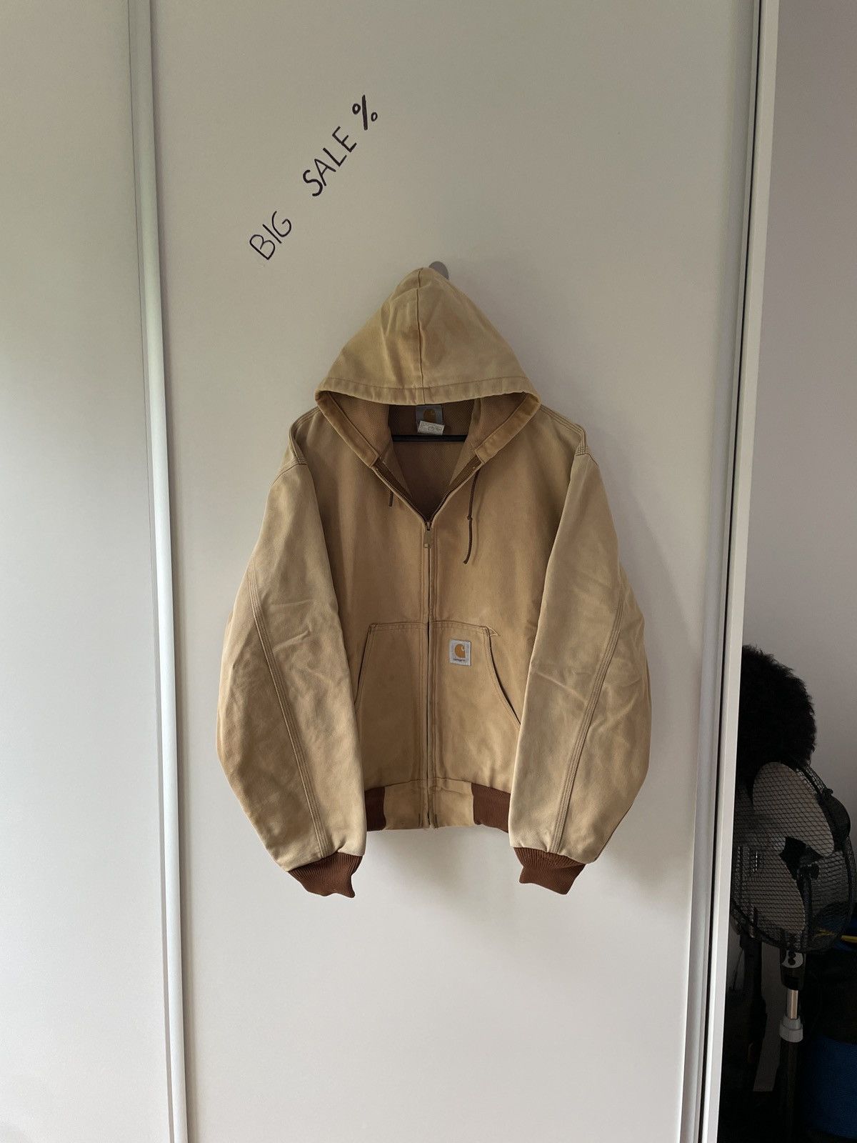 Carhartt VINTAGE Carhartt Jacket Mens XL J163 MUS Wylie Tan 