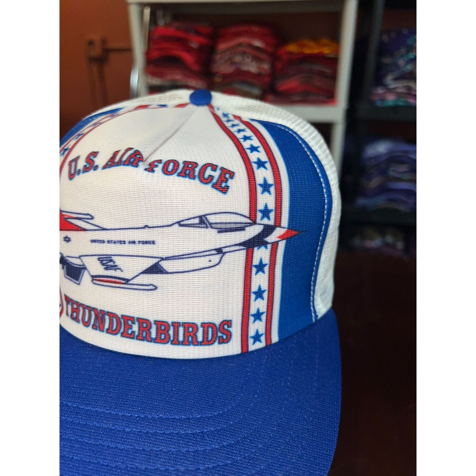 Vintage Vintage US Air Force Thunderbirds Snapback Trucker USAF 80s Size ONE SIZE - 4 Thumbnail