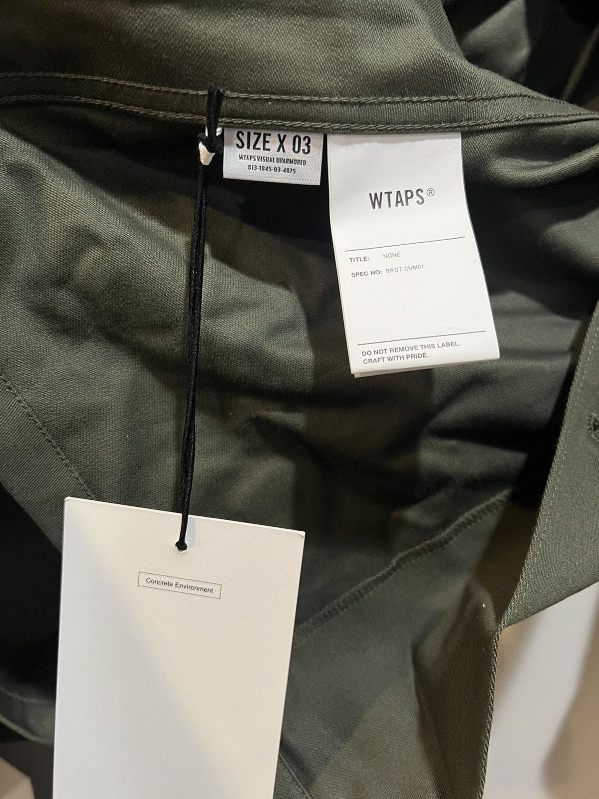 Wtaps WTAPS Olive Drab Long Sleeve Shirt Jacket Size US L / EU 52-54 / 3 - 4 Thumbnail