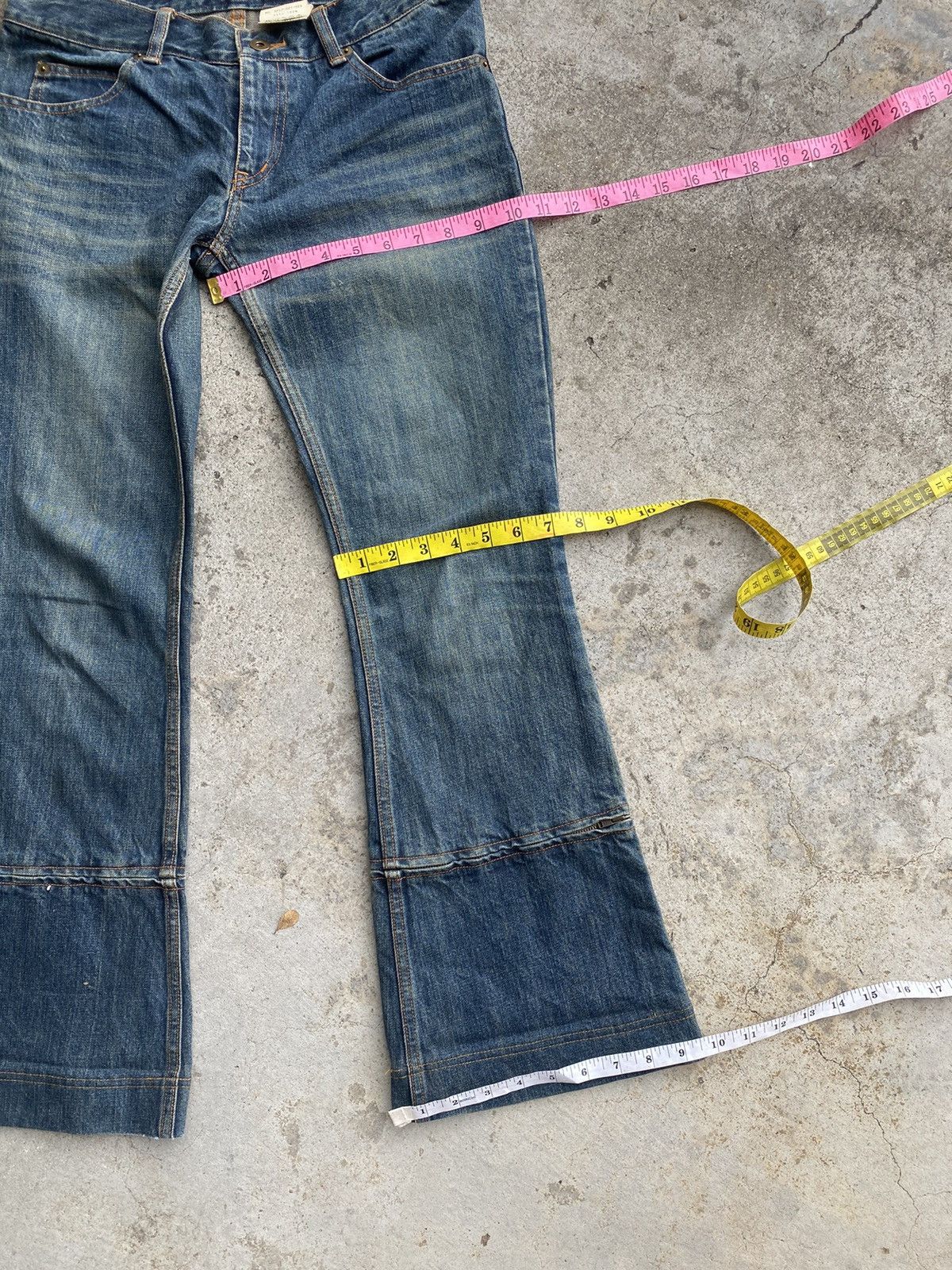 If Six Was Nine 🇯🇵 Vintage Maitresse Flare Denim - Zipper Boot Cut Size 31" - 15 Thumbnail