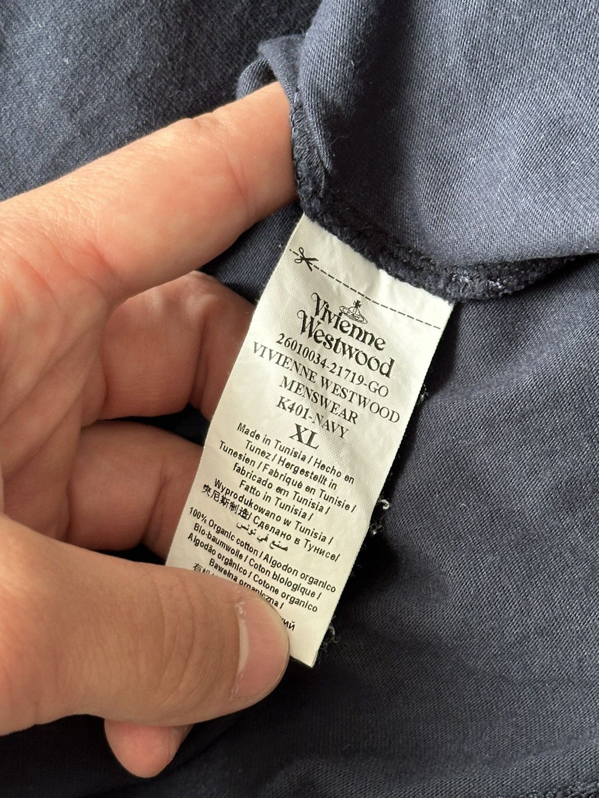 Vivienne Westwood Vivienne Westwood Tee Logo Dark Blue Size US XL / EU 56 / 4 - 7 Thumbnail