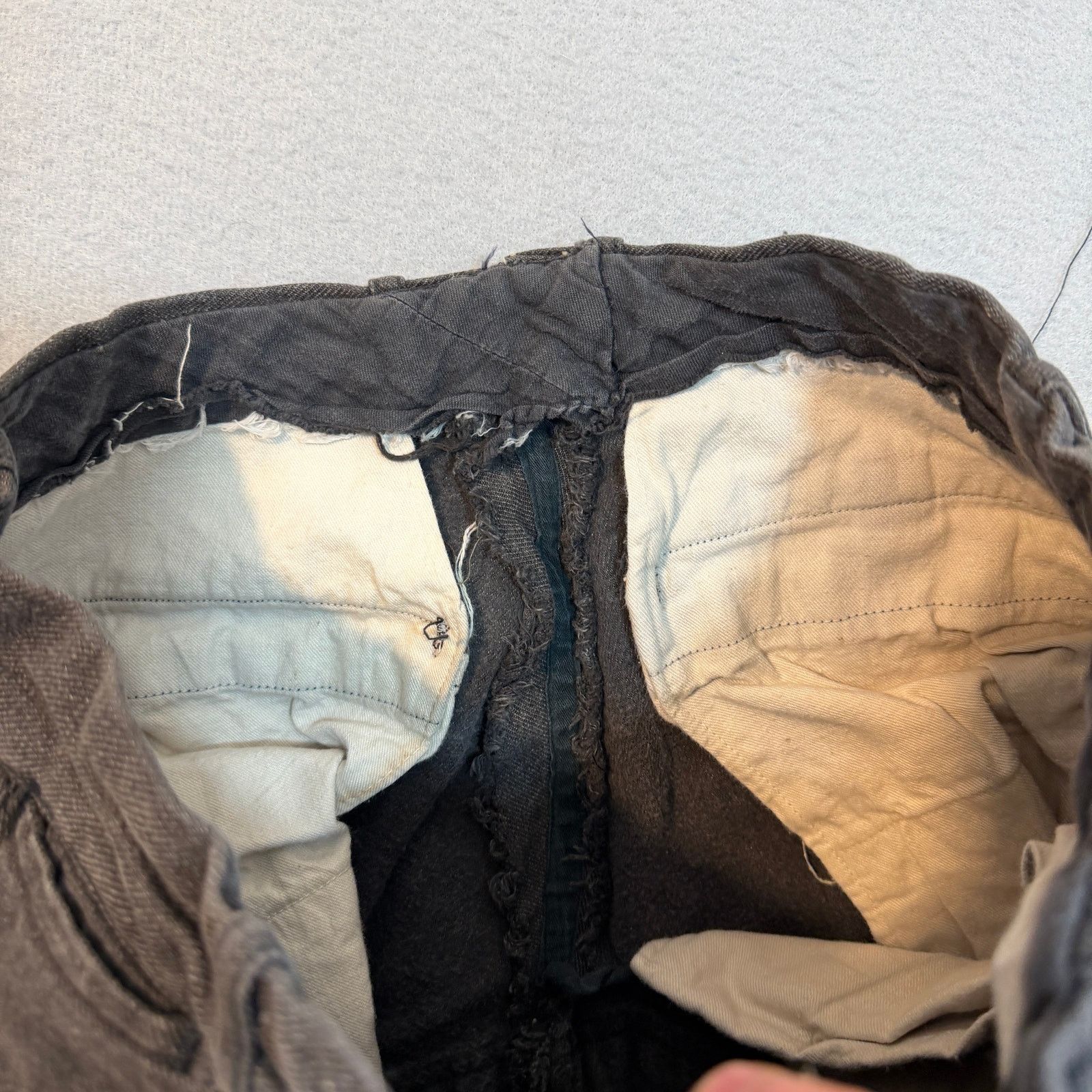 Vintage Vintage French Workwear Salt Pepper Riding Breeches 28x24 Size US 28 / EU 44 - 6 Thumbnail