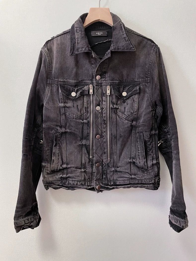 Amiri Amiri MX2 Camo Heavy Wash Denim Jacket Size US M / EU 48-50 / 2 - 4 Thumbnail