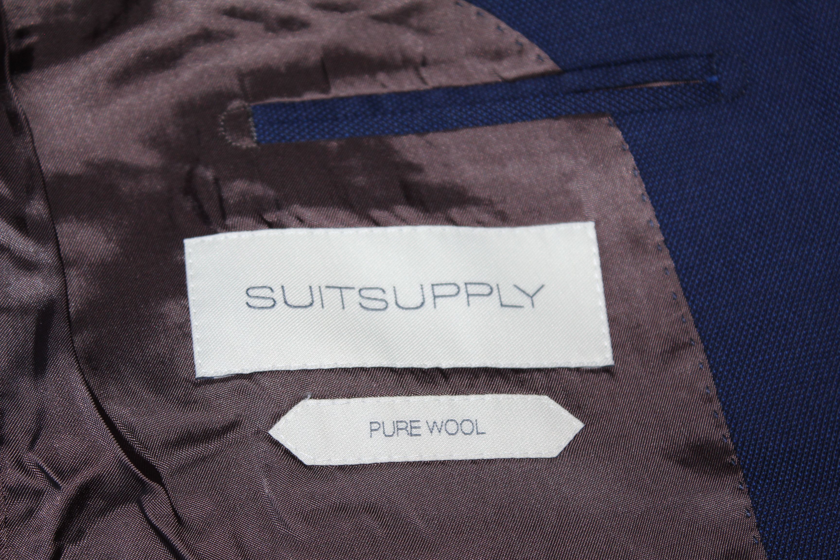 Suitsupply Men's SUITSUPPLY Zignone Blue Suit Blazer Jacket Size 46 Size 46S - 4 Thumbnail