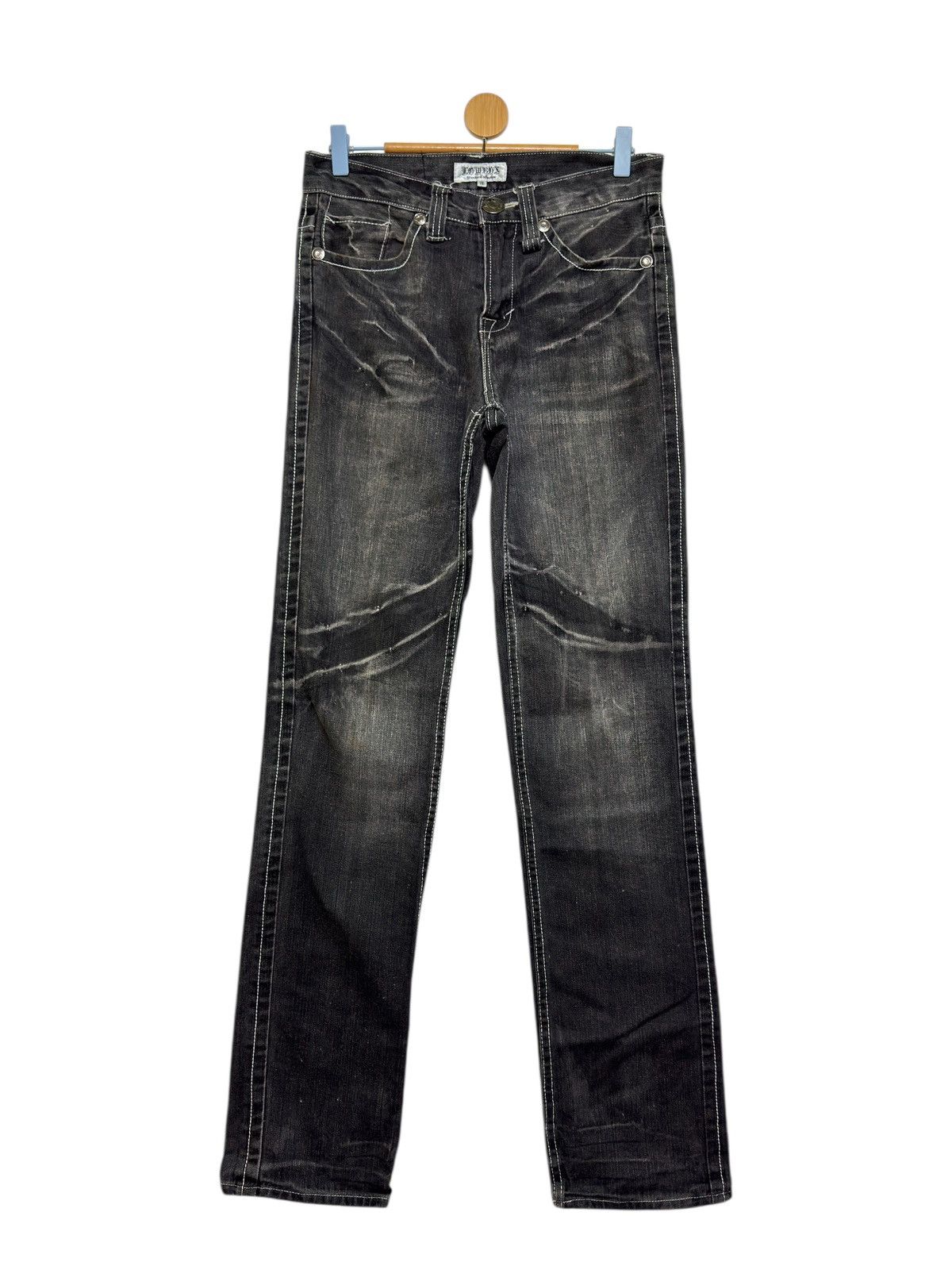 Hysteric Glamour Lowbox Black Acid Wash Claw Mark Denim Vintage Y2K Jeans Size US 29 - 1 Thumbnail