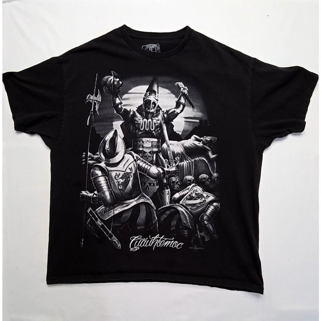 & Other Stories Aztec Warrior DGA Cuauhtemoc Black 2XL Y2K Streetwear Shit Size US XXL / EU 58 / 5 - 1 Thumbnail