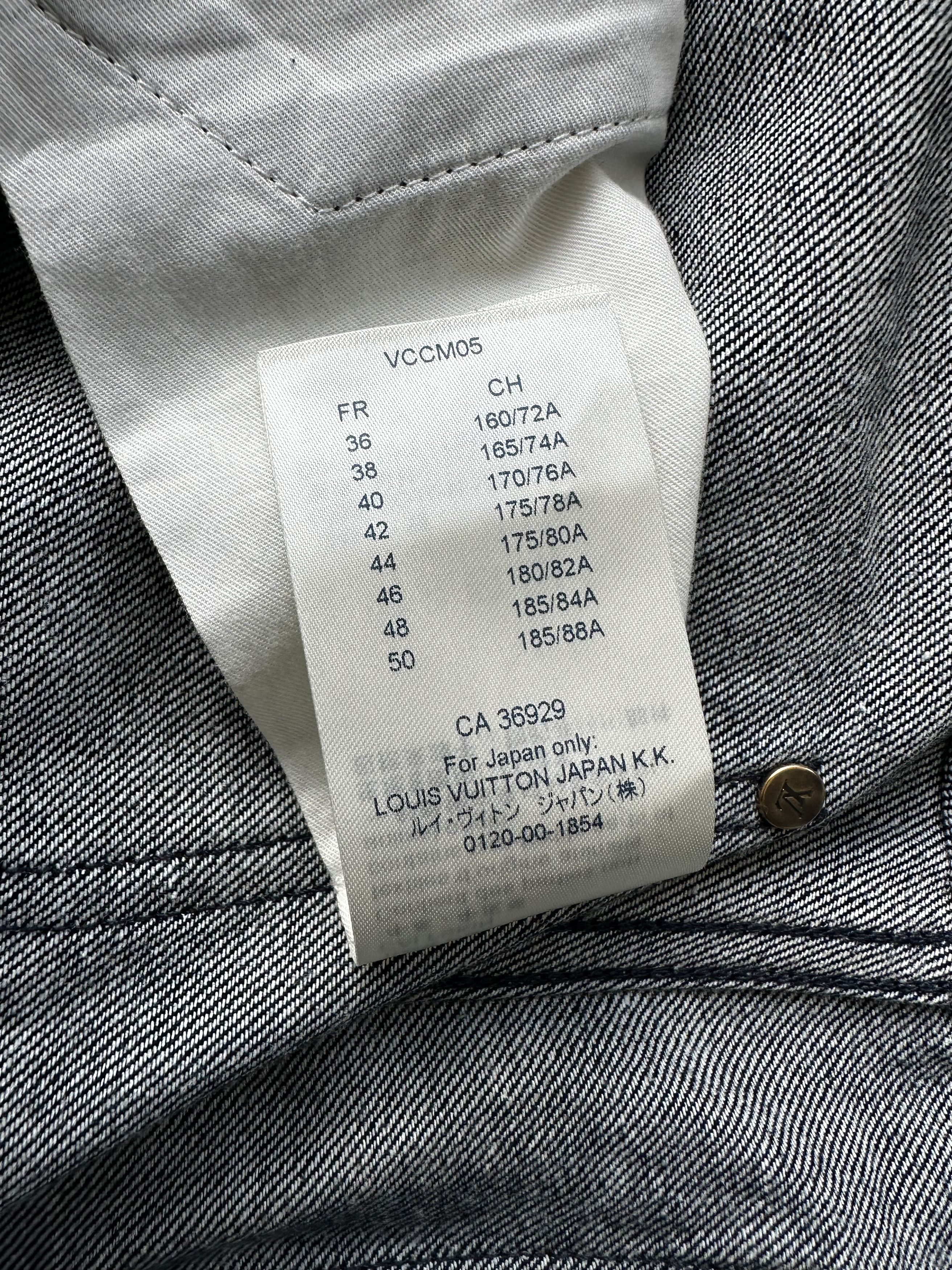 Louis Vuitton Blue & White Leaf Jeans Size US 30 / EU 46 - 7 Thumbnail