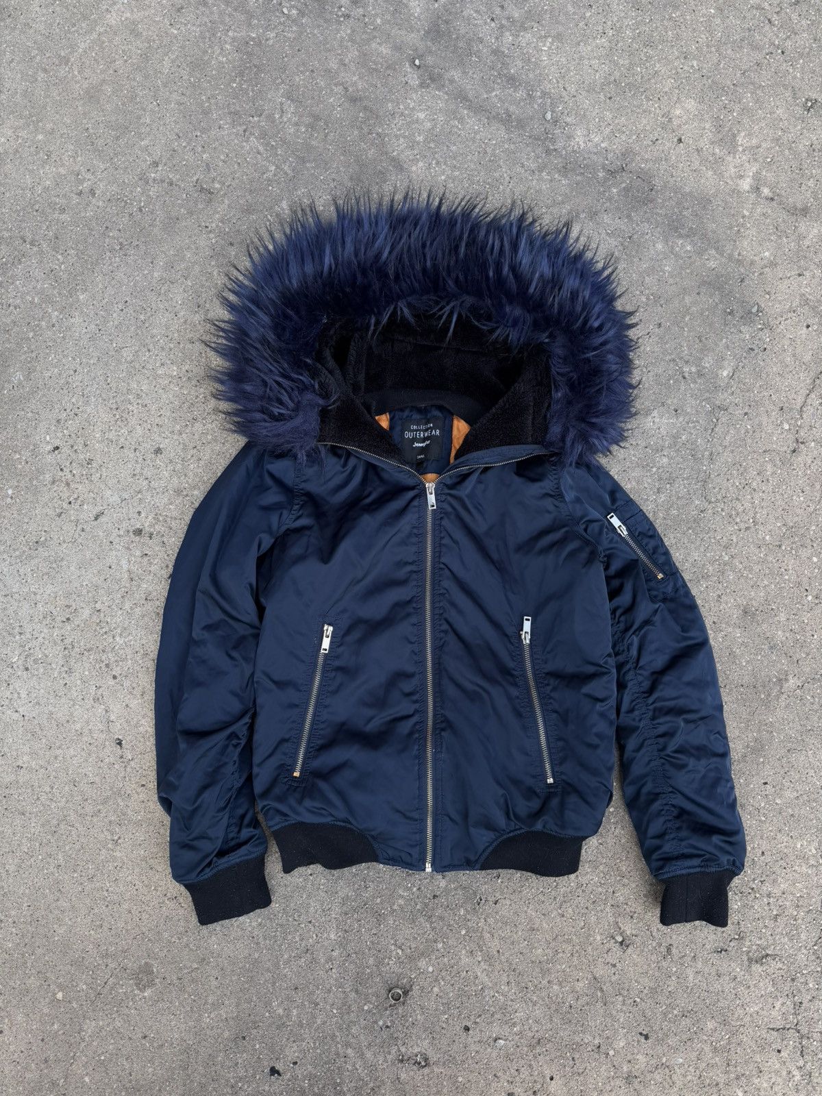 Other Streetwear Fur Hooded Bomber Jacket Size S / US 4 / IT 40 - 1 Thumbnail