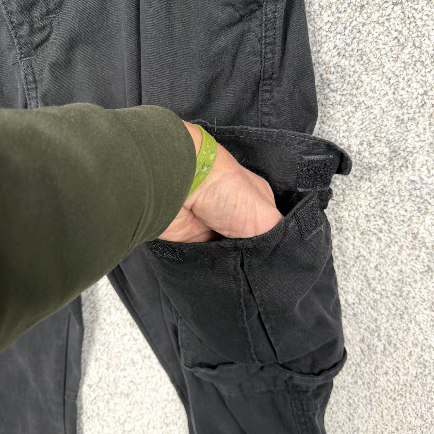 Wrangler Wrangler Cargo Pants Mens 30x30 Black Regular Taper Stretch Workwear Size US 30 / EU 46 - 7 Thumbnail