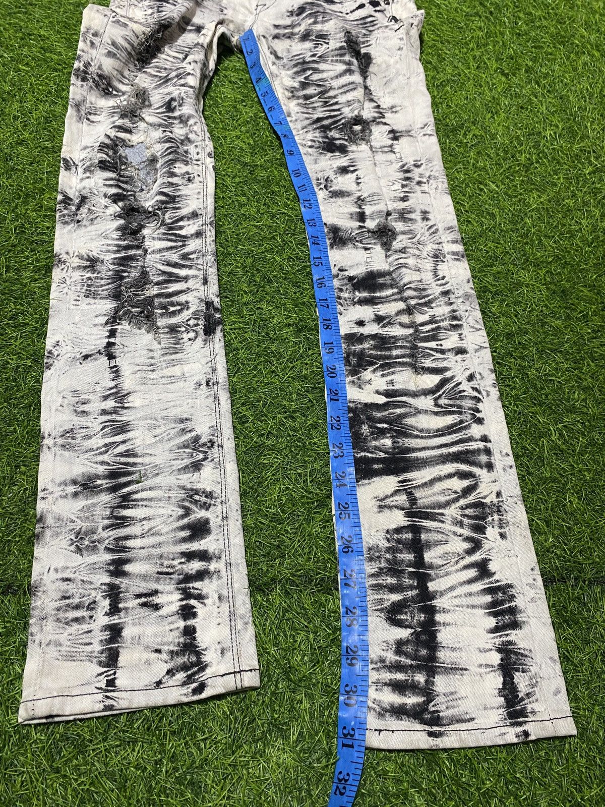 Japanese Brand Acid wash Buckaroo jeans distressed Size US 29 - 11 Thumbnail
