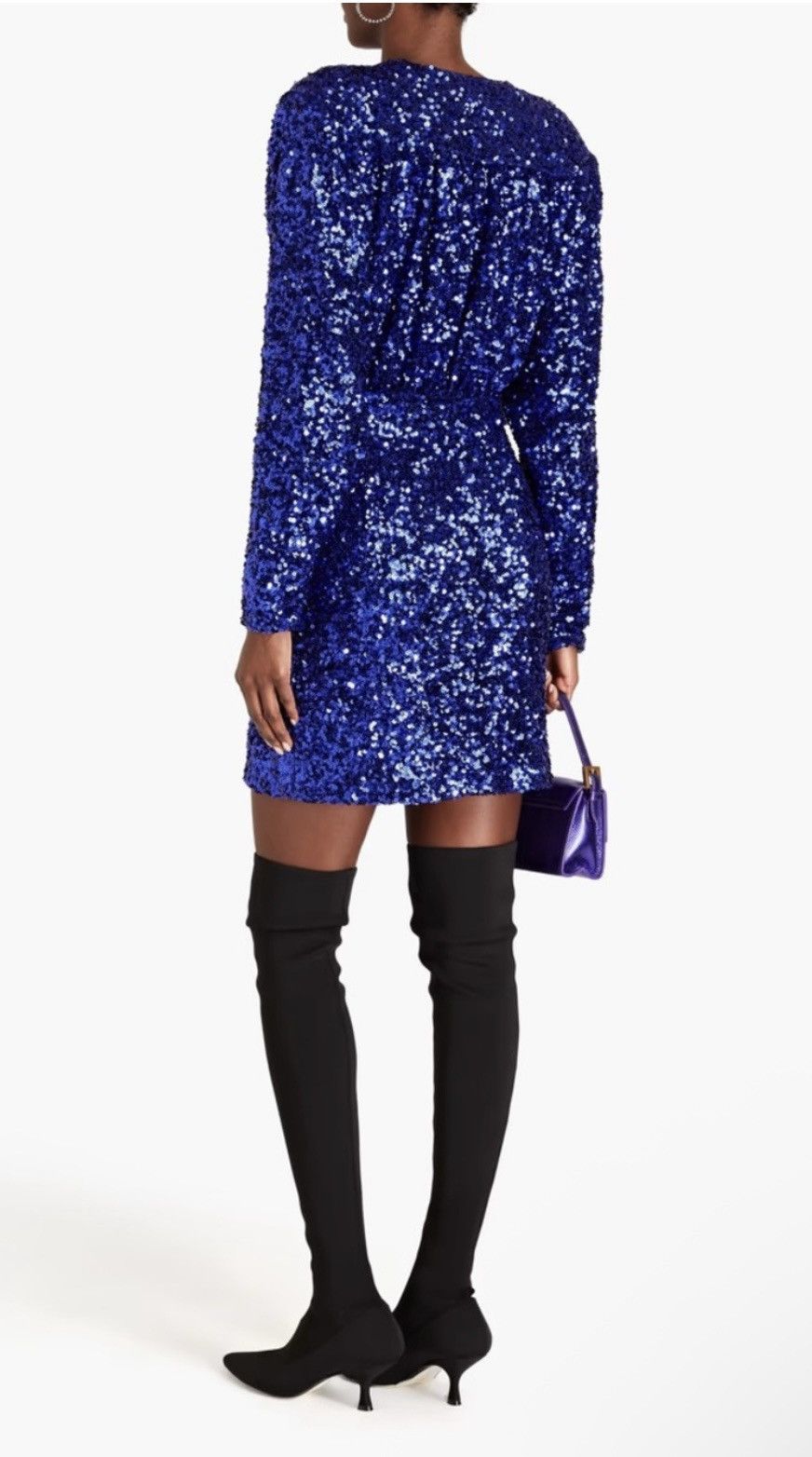 ROTATE ROTATE BIRGER CHRISTENSEN Sequined tulle mini wrap dress Size S / US 4 / IT 40 - 2 Thumbnail