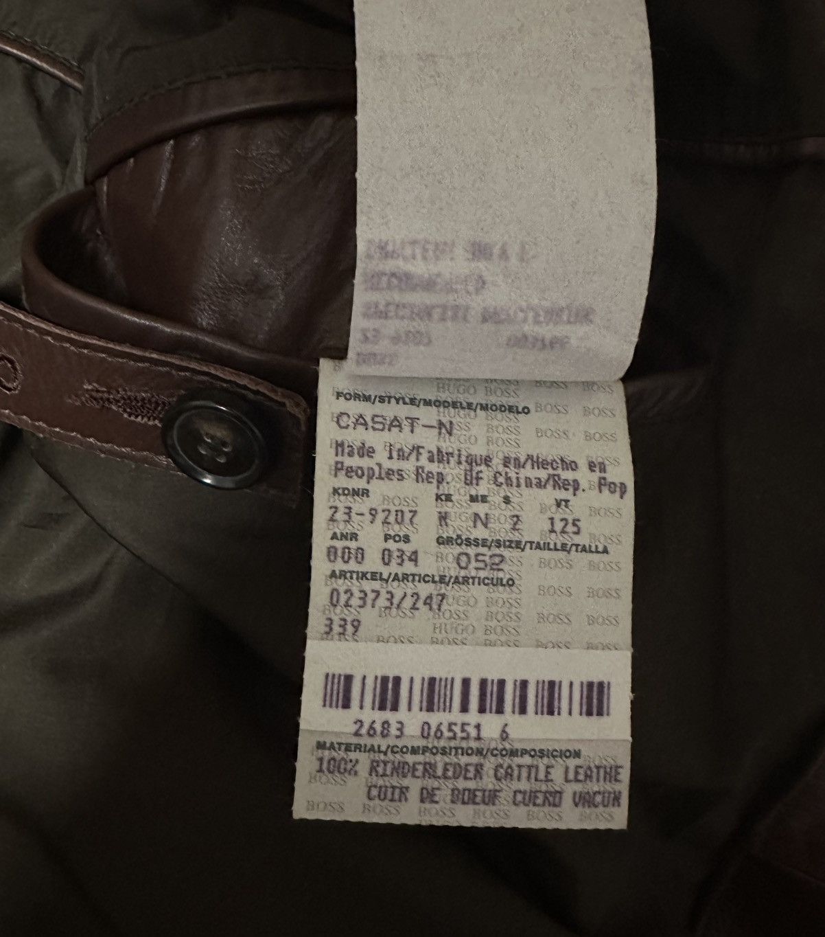 Hugo Boss Hugo Boss Leather Jacket Men's Size US L / EU 52-54 / 3 - 8 Thumbnail