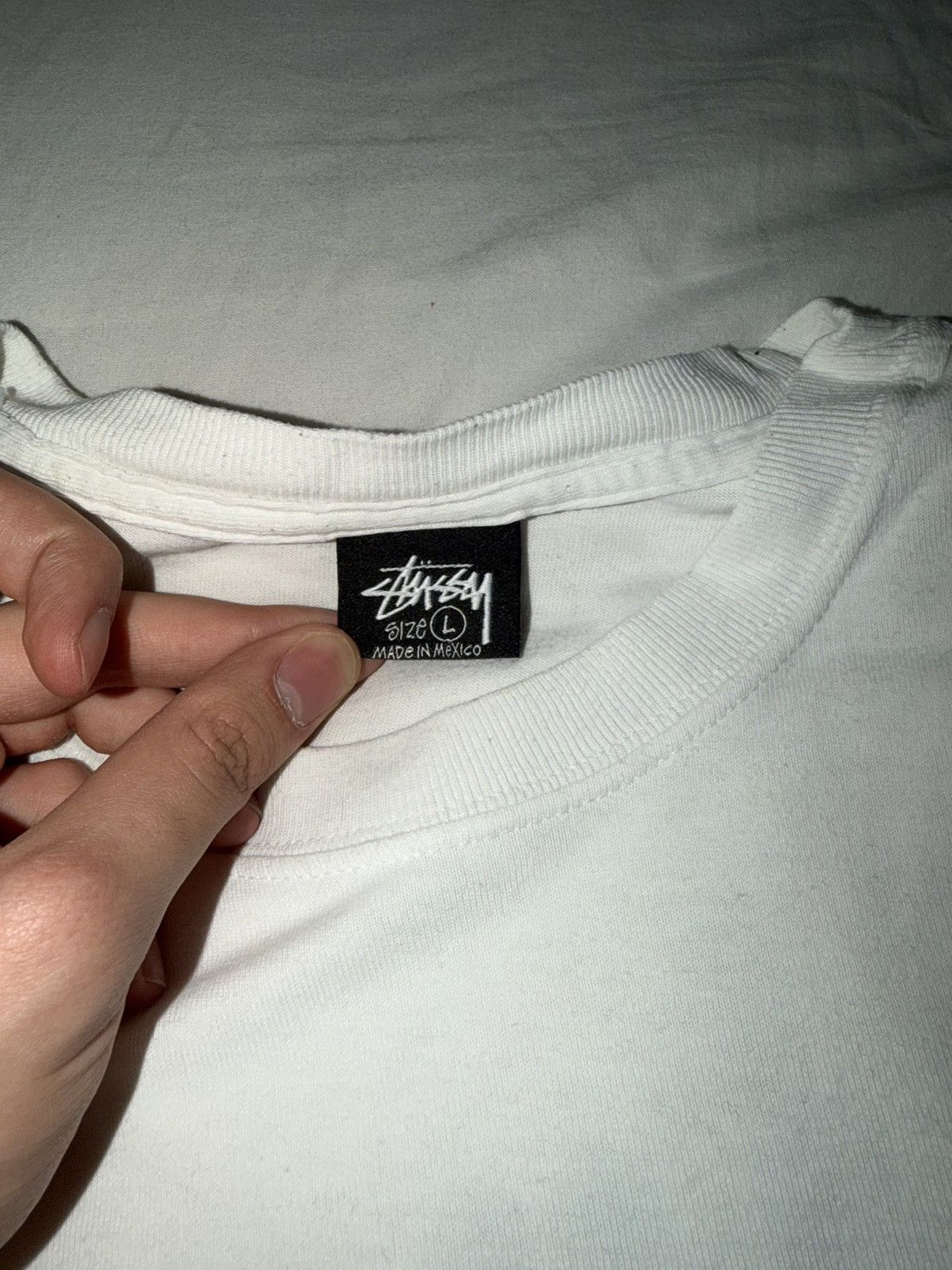 Stussy Stussy White logo Tee Size US L / EU 52-54 / 3 - 3 Thumbnail
