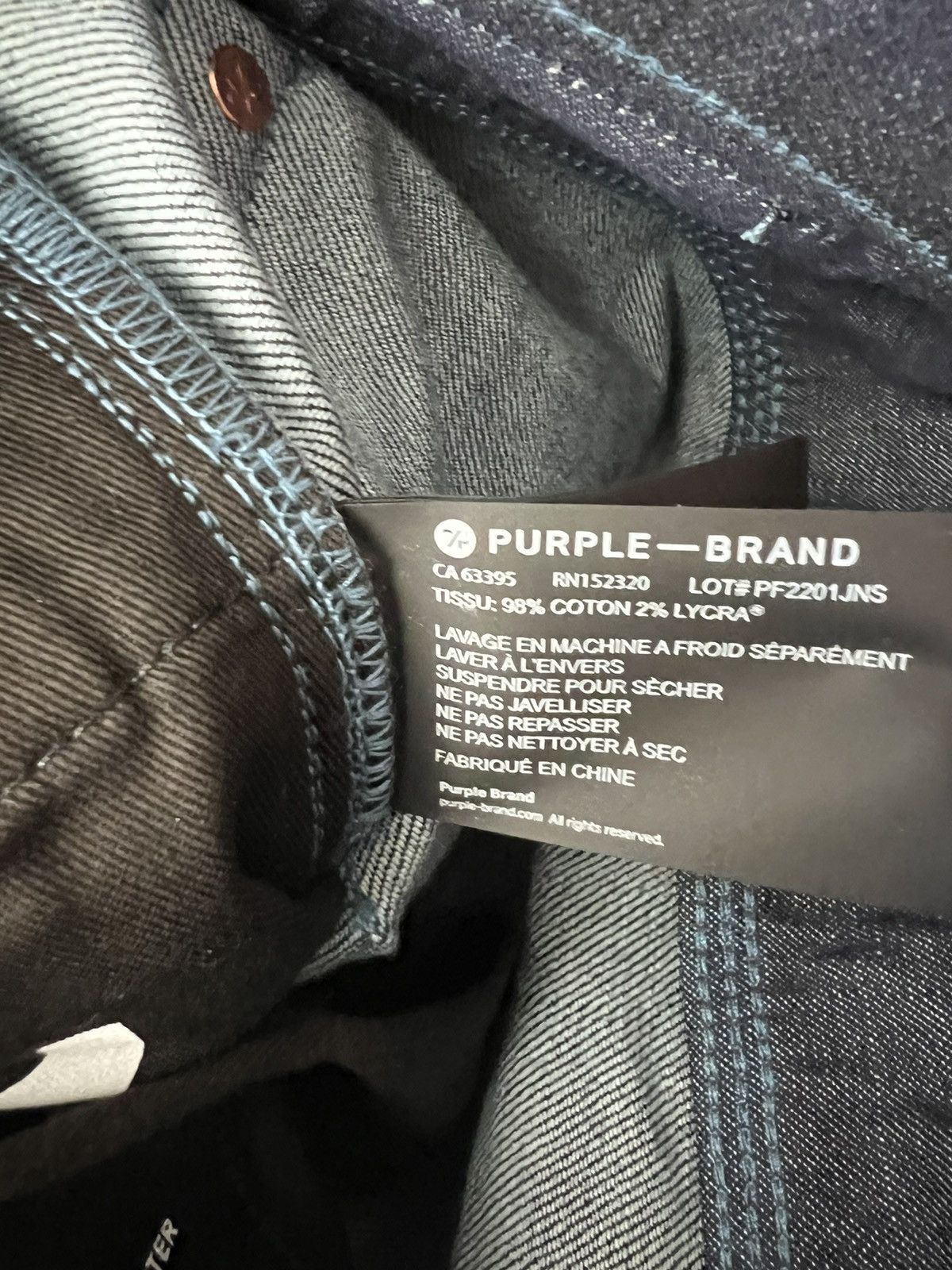Purple × Purple Brand Purple Brand Jeans Mens Slim Fit Dark Blue Size 29/30 Size US 29 - 7 Thumbnail
