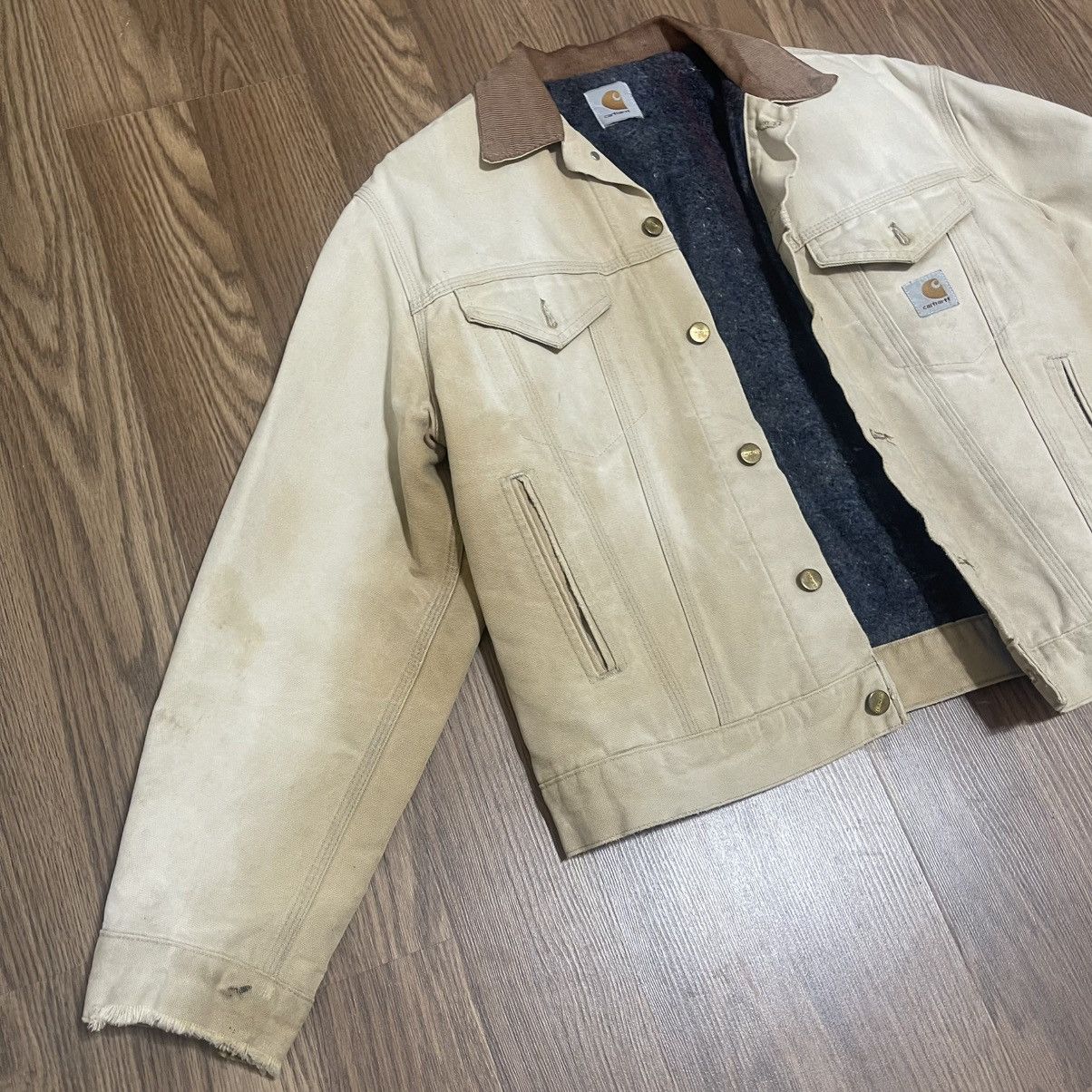 Carhartt × Vintage Vintage Carhartt Lined Trucker Jacket Size US M / EU 48-50 / 2 - 8 Thumbnail