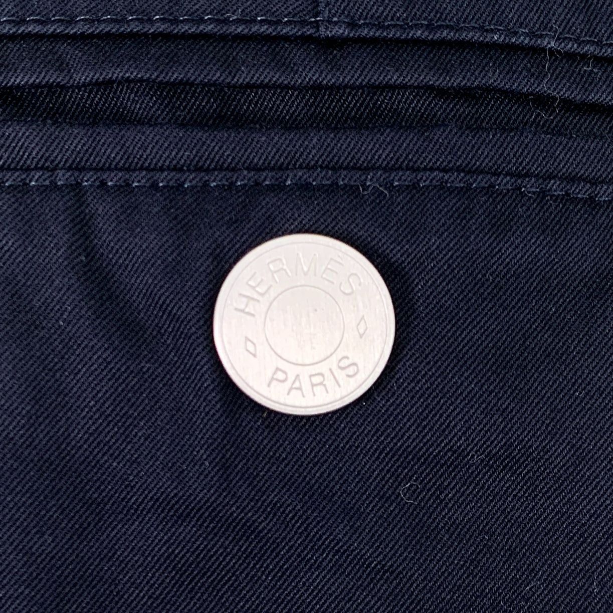 Hermes Hermes Black Cotton Straight Leg Trousers W/ Zipper Details Size US 26 / EU 42 - 4 Thumbnail