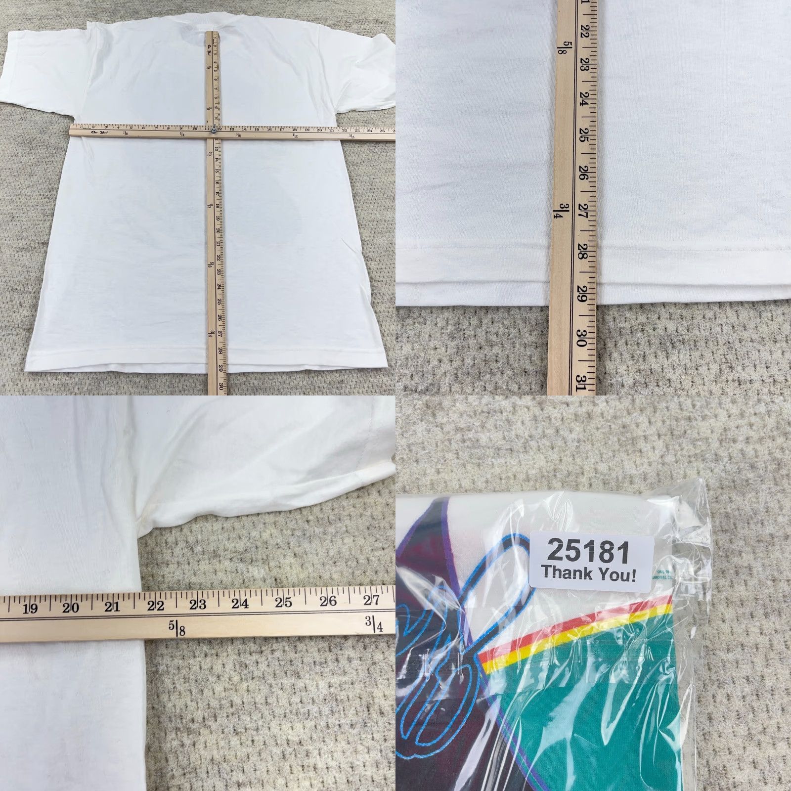 AAA VINTAGE Elvis Presley Shirt Men Large White Band Tee 90s 1996 Adult Original Size US L / EU 52-54 / 3 - 8 Thumbnail