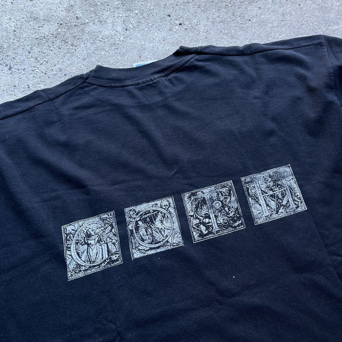 Band Tees × Vintage GHOSTLY GOTHIC AS FUCK Vintage Alchemy Gothic Screen Stars Size US XL / EU 56 / 4 - 2 Thumbnail