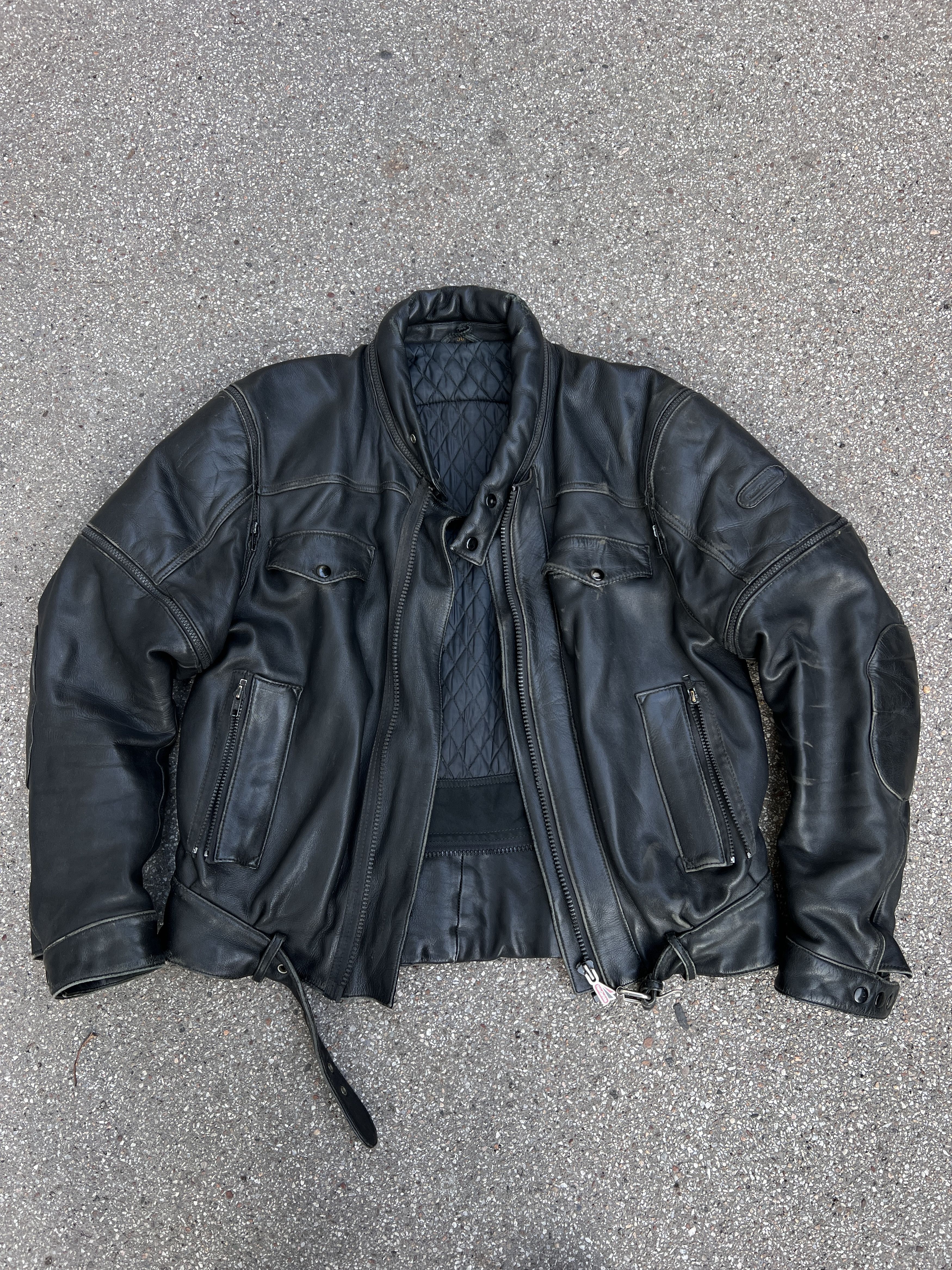 If Six Was Nine Rare Asymmetric rick owens type leather bomber racing jacket Size US M / EU 48-50 / 2 - 8 Thumbnail