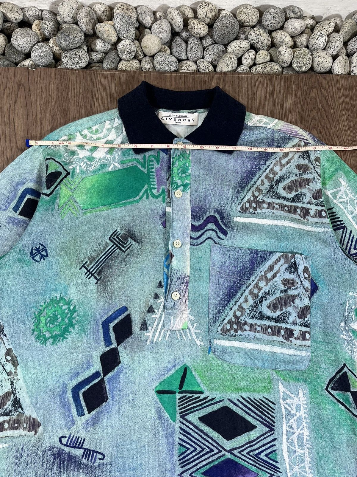 Givenchy Gentleman Givenchy Half Button Polo Shirt – Abstract Pattern Size US XL / EU 56 / 4 - 15 Thumbnail