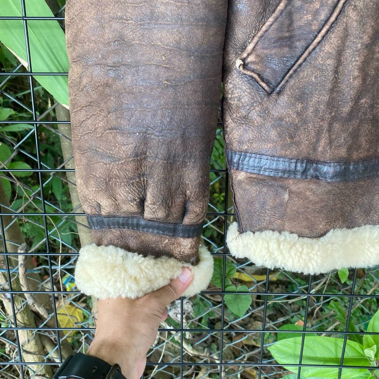Genuine Leather Vtg B3 US Sheepskin Leather Craft Jacket Size US S / EU 44-46 / 1 - 4 Thumbnail