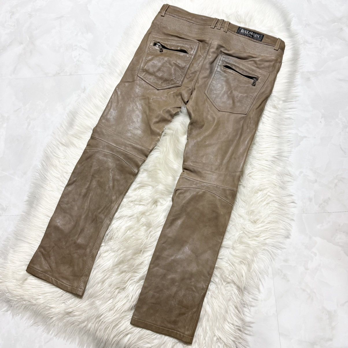 Balmain collection model, Balmain Homme leather biker pants Size US 32 / EU 48 - 7 Thumbnail