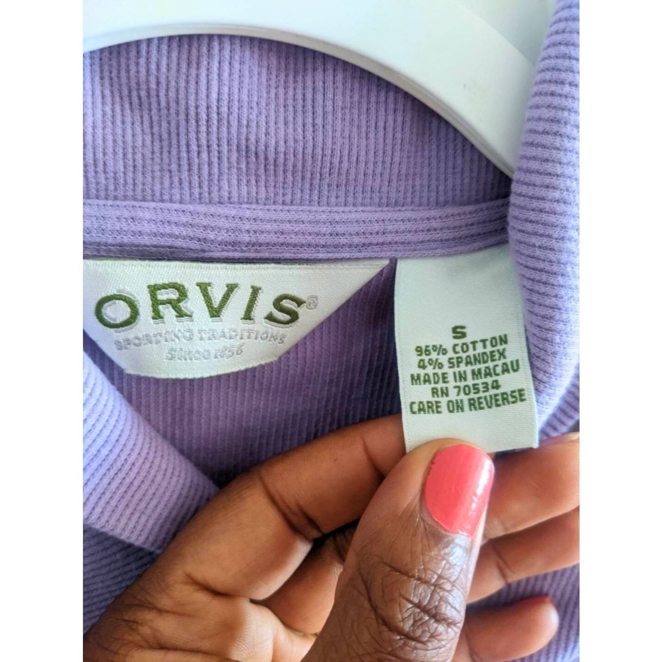 Orvis Orvis Purple Shawl Collar Knit Top Women’s Small Short Sleev Size S / US 4 / IT 40 - 4 Thumbnail