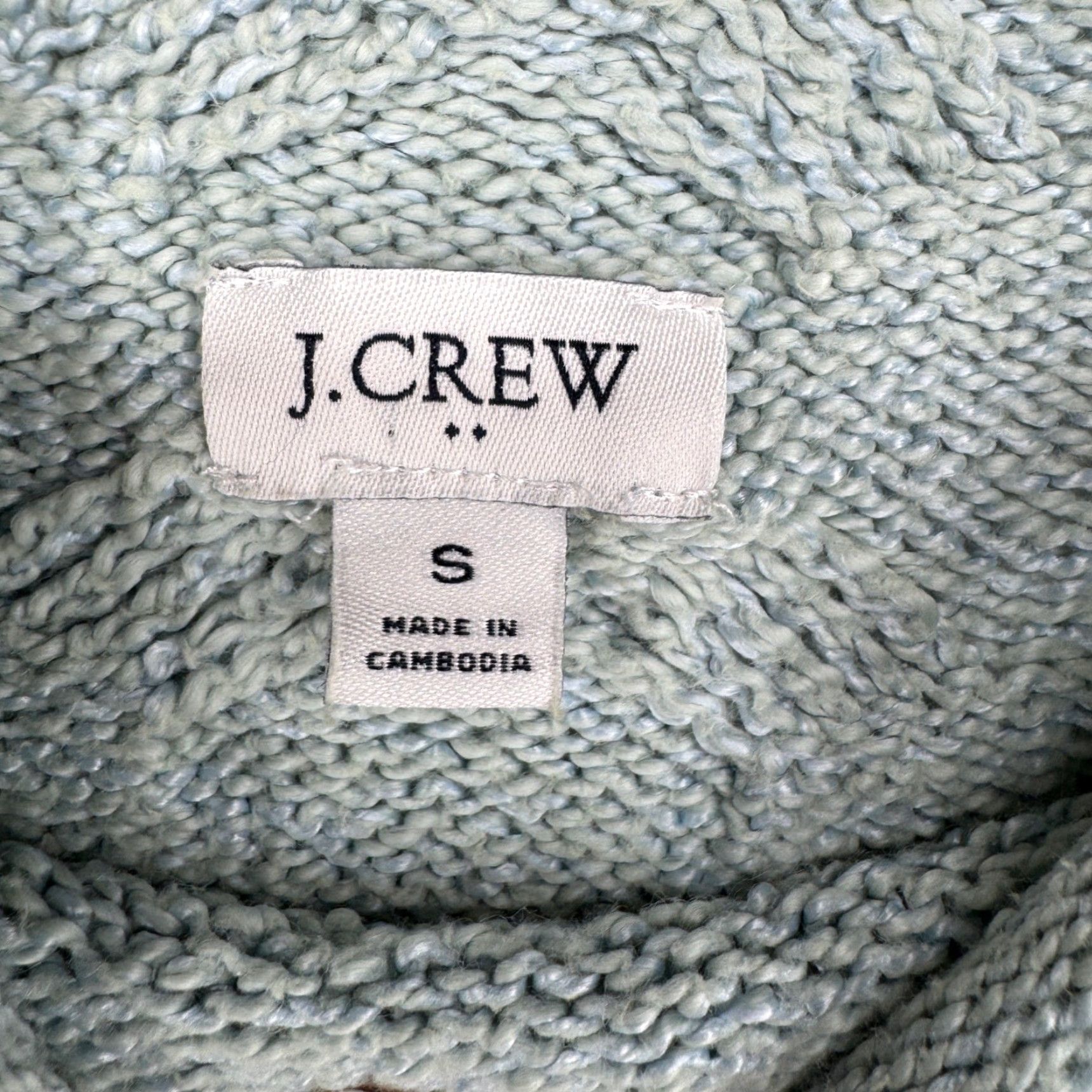 J.Crew VINTAGE J. Crew Women Sweater Cable-Knit Roll Neck Pullover S Blue 90s Casual Womens Size S / US 4 / IT 40 - 3 Thumbnail