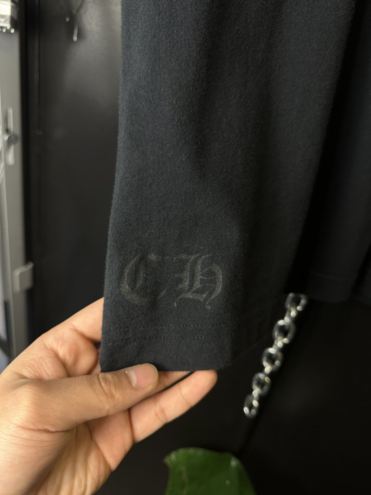 Chrome Hearts Chrome Hearts Horseshoe Scroll Logo Pocket Tee Size US L / EU 52-54 / 3 - 5 Thumbnail