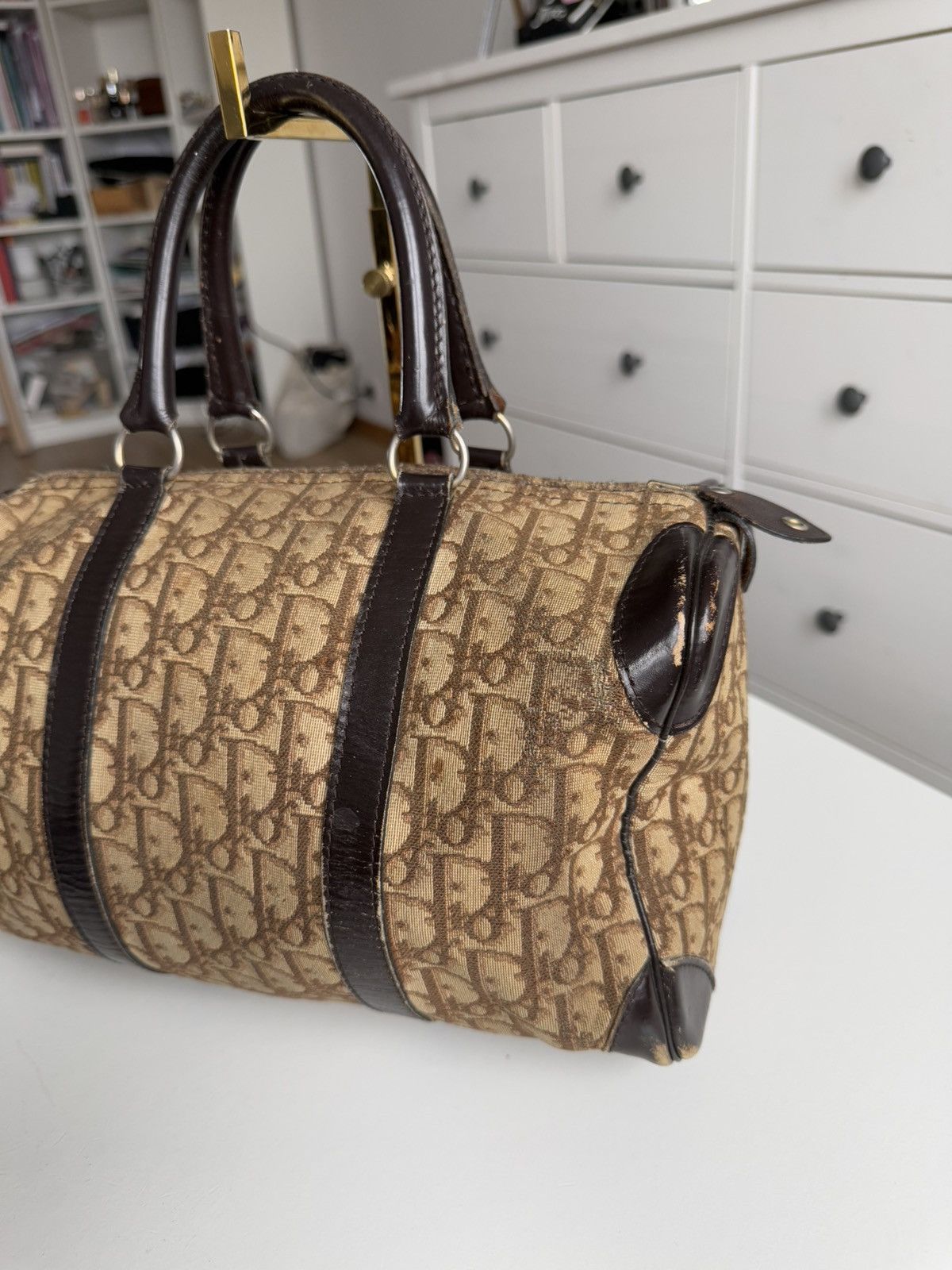 Designer × Dior × Vintage Vintage 90s Dior monogram bowling bag old money designer y2k Size ONE SIZE - 4 Thumbnail