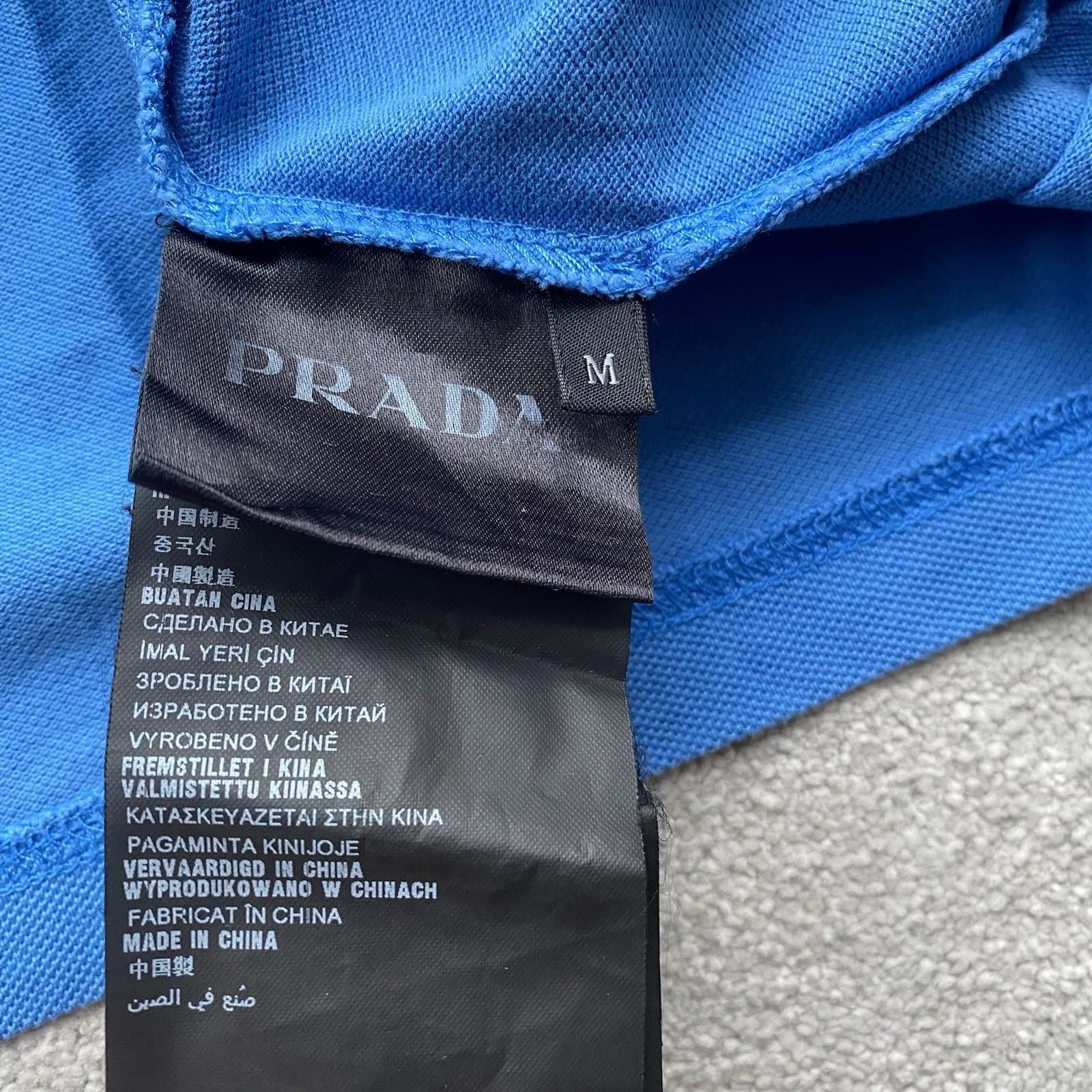 Prada Prada Red Tab Polo Shirt Size Medium Blue Size US M / EU 48-50 / 2 - 6 Thumbnail