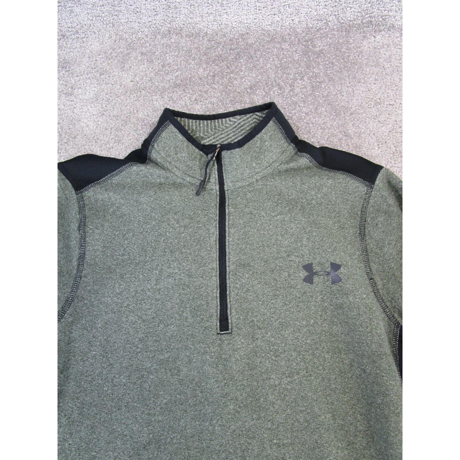 Under Armour UNDER ARMOUR Fleece Sweater Mens Small Black Cold Gear Pullover Zip Mock Neck Size US S / EU 44-46 / 1 - 2 Thumbnail
