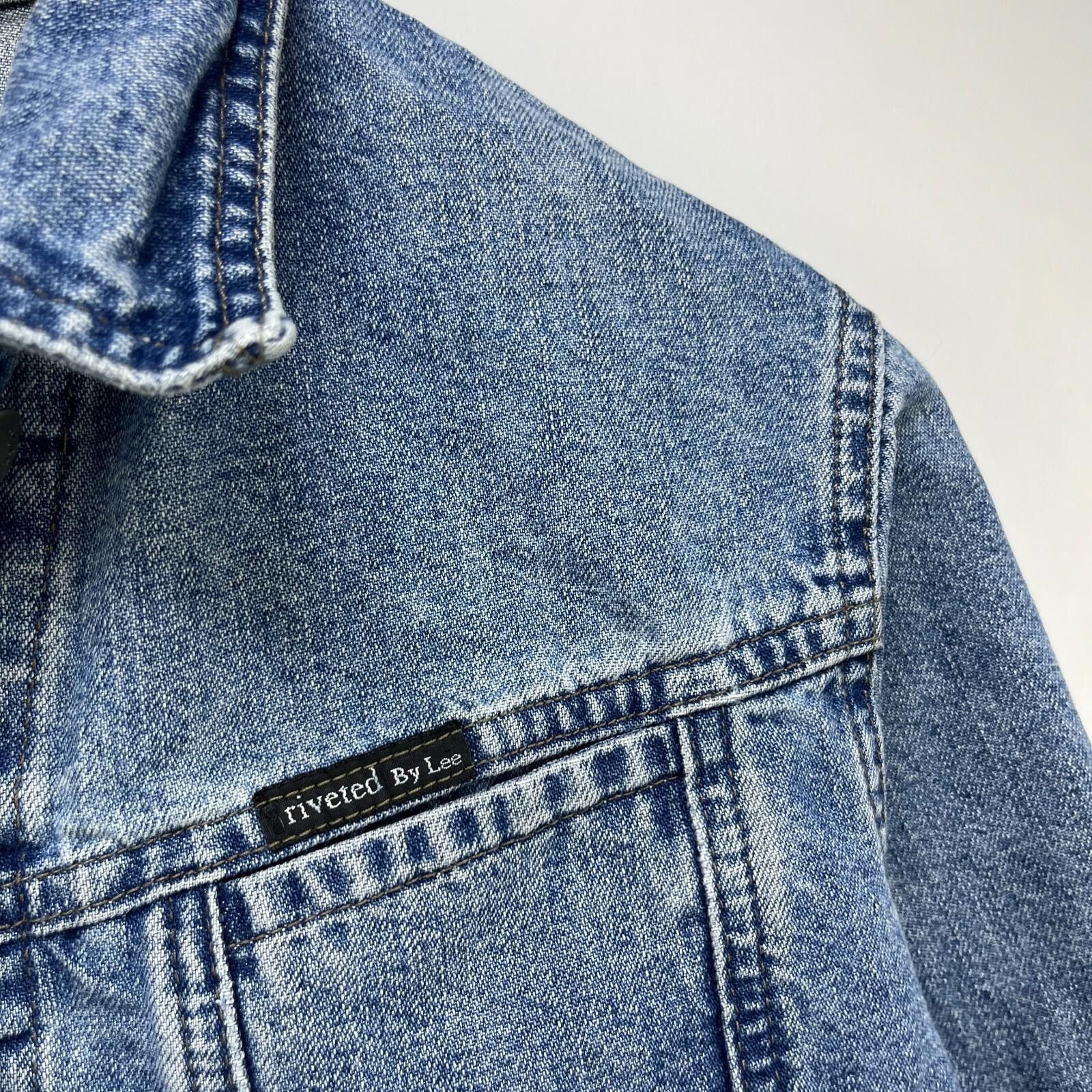 Other Vintage Riveted by Lee Denim Jacket Womens Medium Size M / US 6-8 / IT 42-44 - 3 Thumbnail