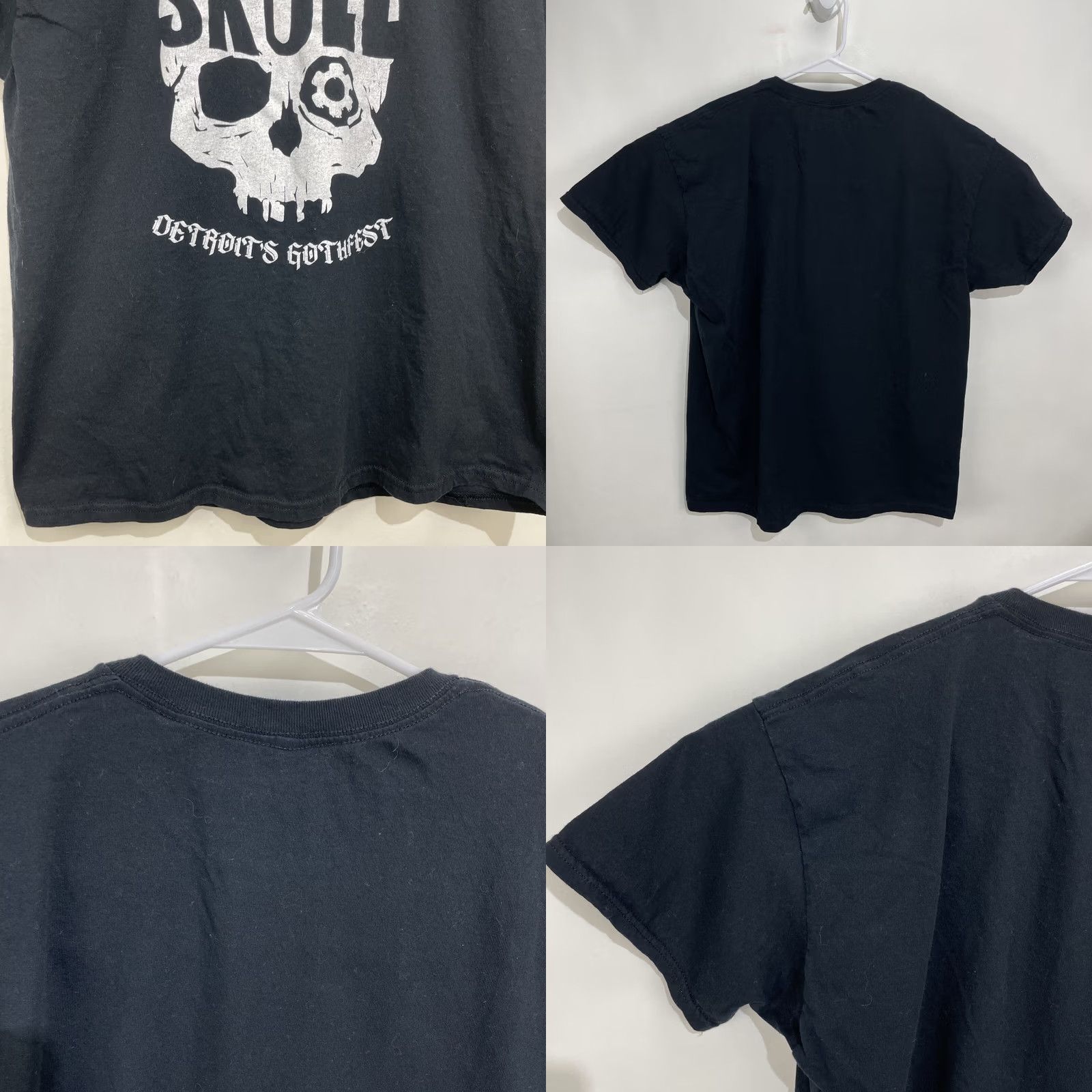 Vintage Detroit's Goth Fest T Shirt Large Black Metal Skater Skull 1st Show Shirt Black Men Regular L Skull Gothic Music Vintage No N/A Size US L / EU 52-54 / 3 - 8 Thumbnail