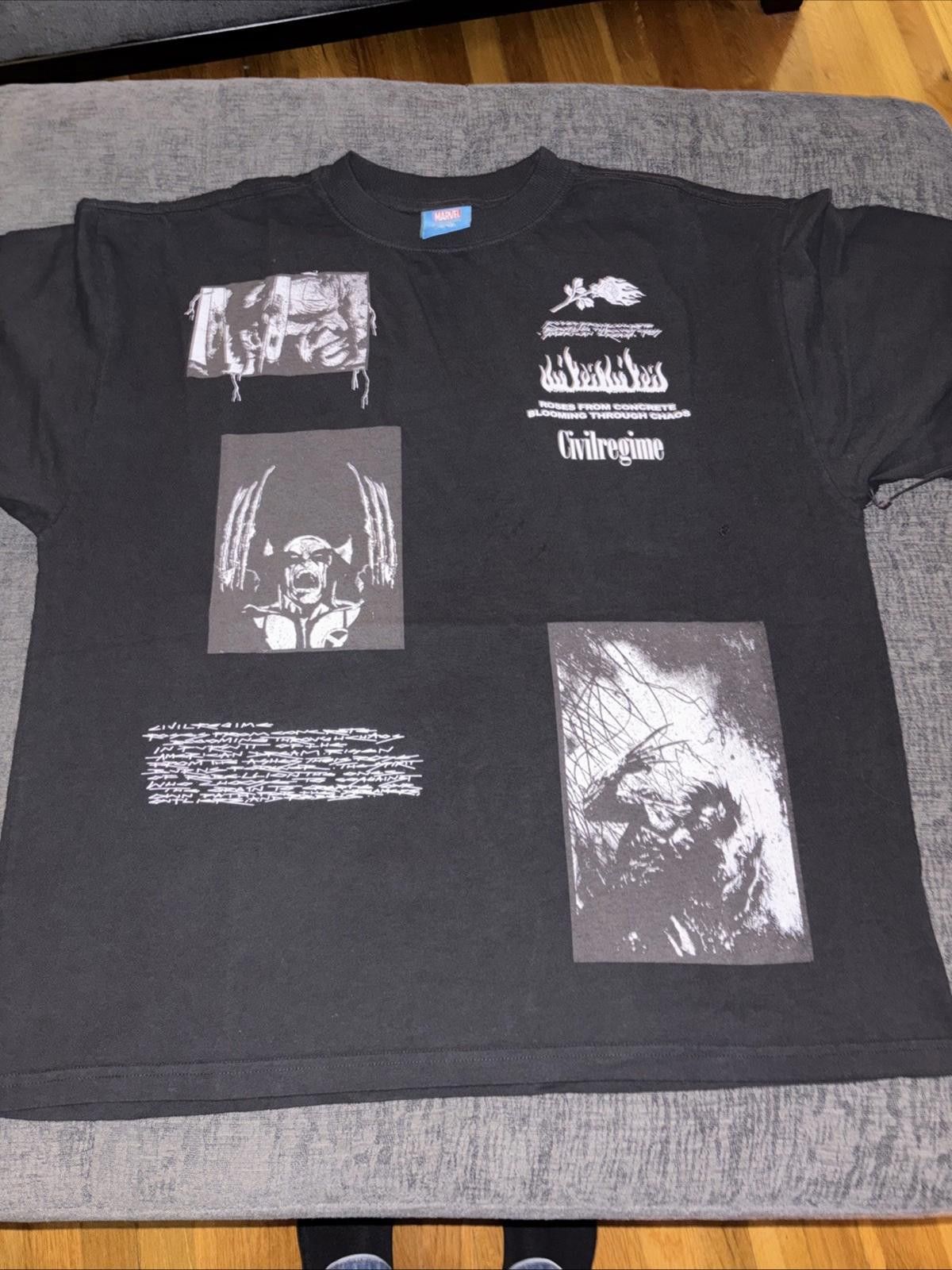Civil Regime Civil Regime Marvel Collab Medium Tee Shirt Wolverine NWT Size US M / EU 48-50 / 2 - 1 Thumbnail