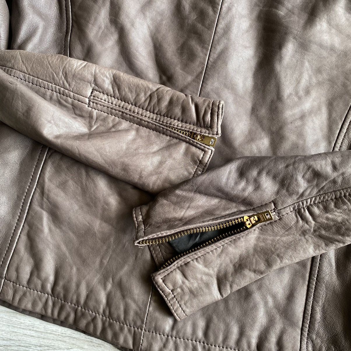 Japanese Brand Spickand Span Crop Leather Jacket Size S / US 4 / IT 40 - 11 Thumbnail