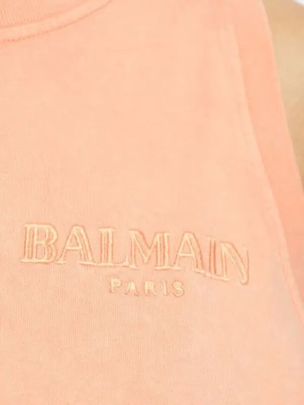 Balmain o1s1wg110725 Logo Embroidered Vest in Pink Size XL / US 12-14 / IT 48-50 - 6 Thumbnail