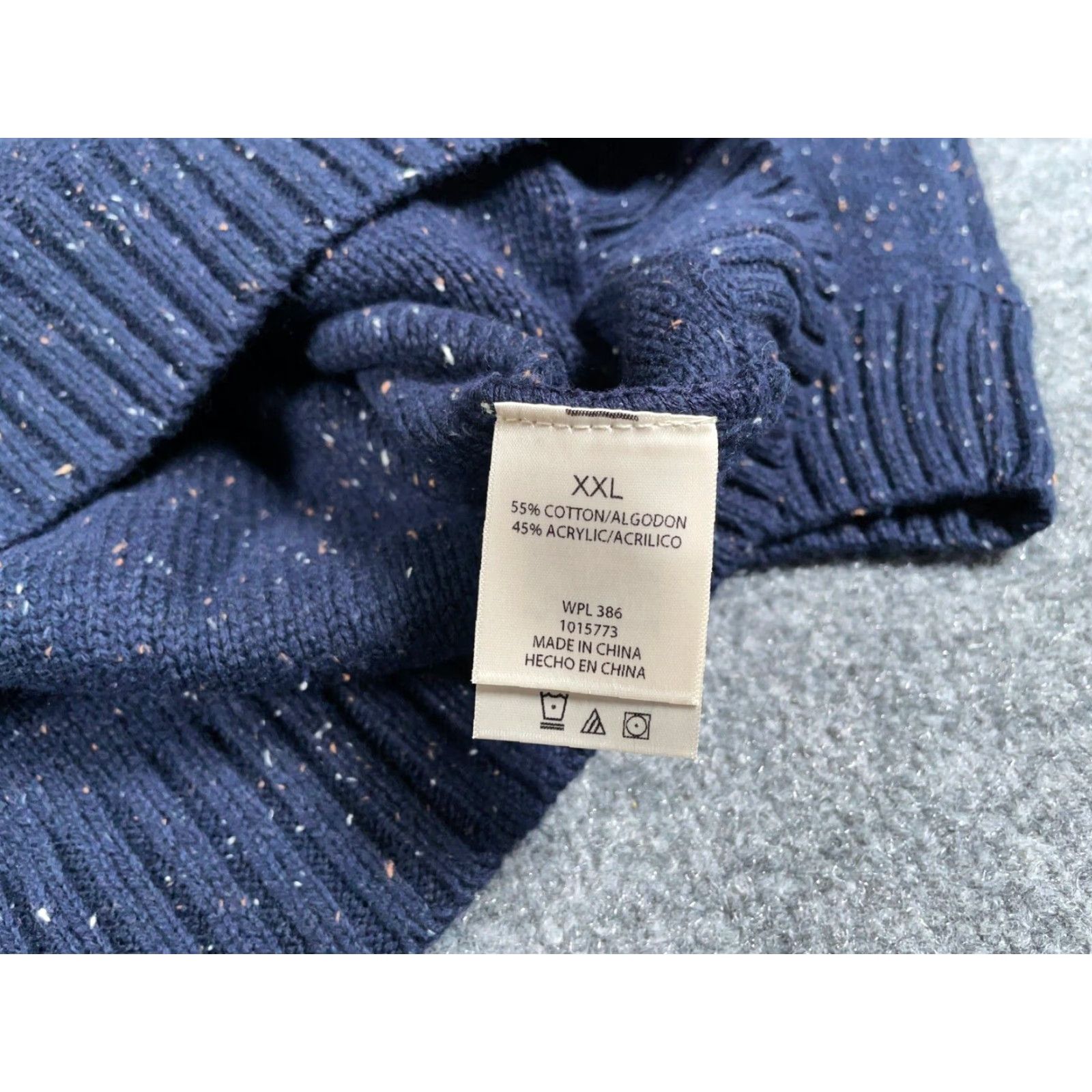 Haggar Haggar Sweater Adult 2XL Blue Cable Knit Crew Neck Cotton Heavyweight Preppy Classic Mens Size US XXL / EU 58 / 5 - 4 Thumbnail