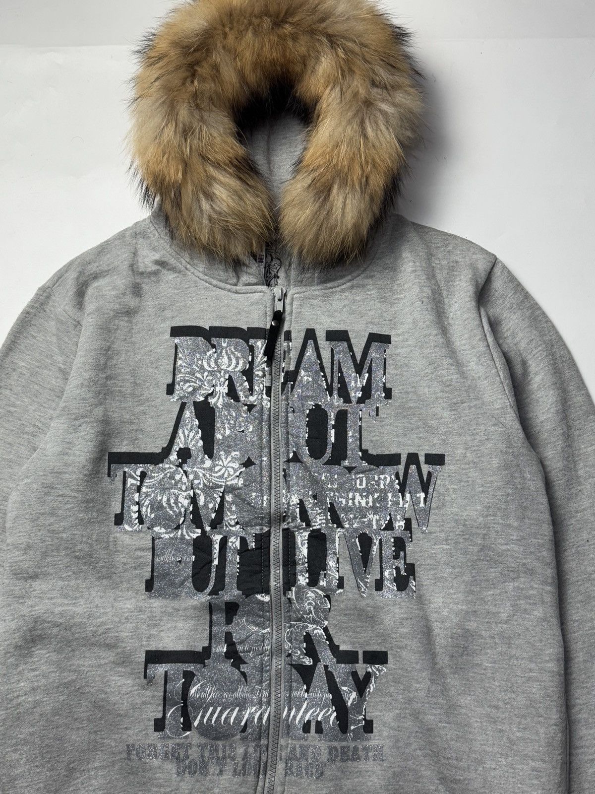 If Six Was Nine × Japanese Brand × Le Grande Bleu (L.G.B.) Fur Hoodie Poem Duralumin Japanese Brand Size US L / EU 52-54 / 3 - 3 Thumbnail