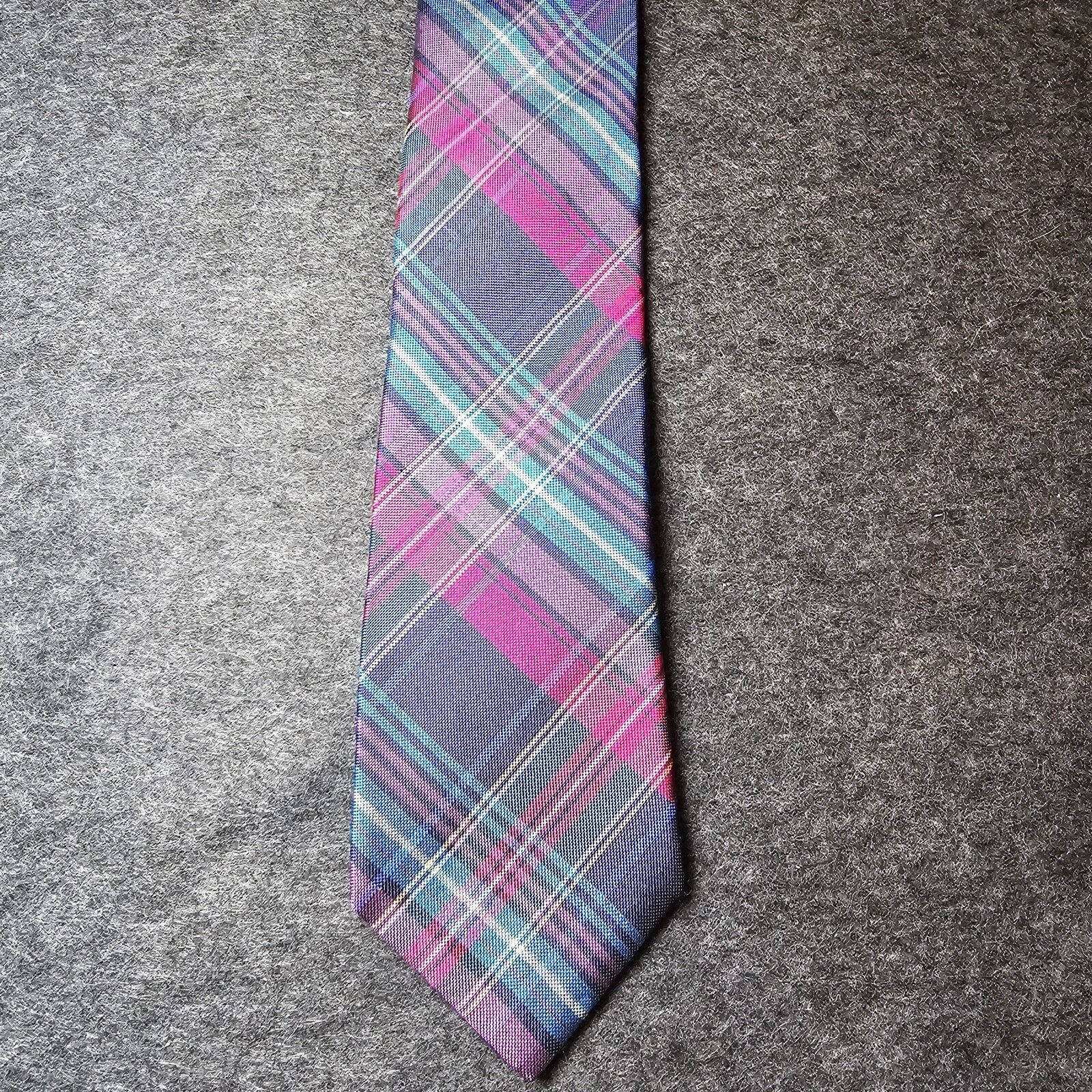 Ted Baker Ted Baker Tie 100% Silk Blue Repp Plaid USA Necktie Italy 62 Size ONE SIZE - 9 Thumbnail