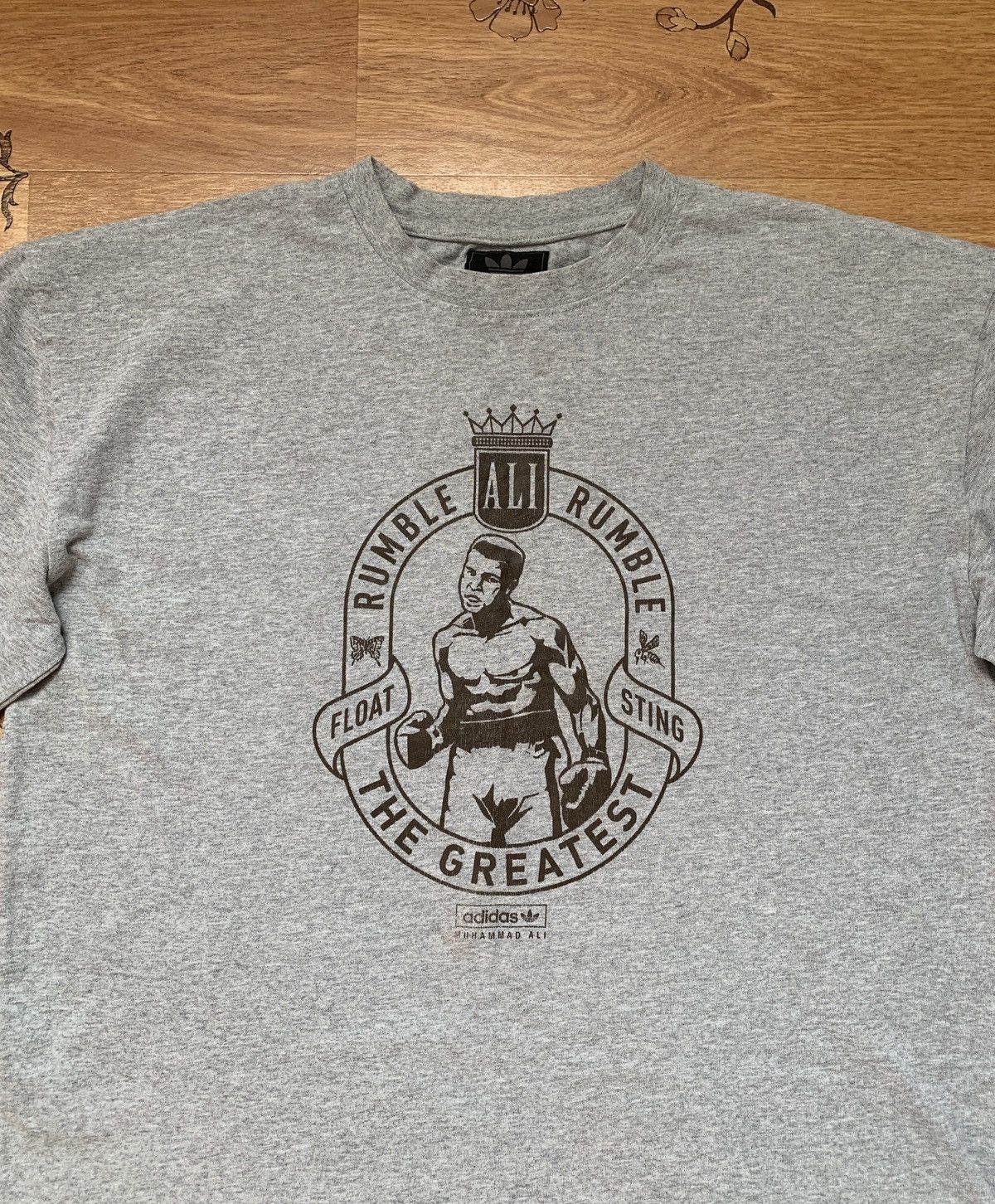 Adidas Vintage Muhammad Ali Adidas The Greatest Grey T Shirt Tee Size US L / EU 52-54 / 3 - 2 Thumbnail