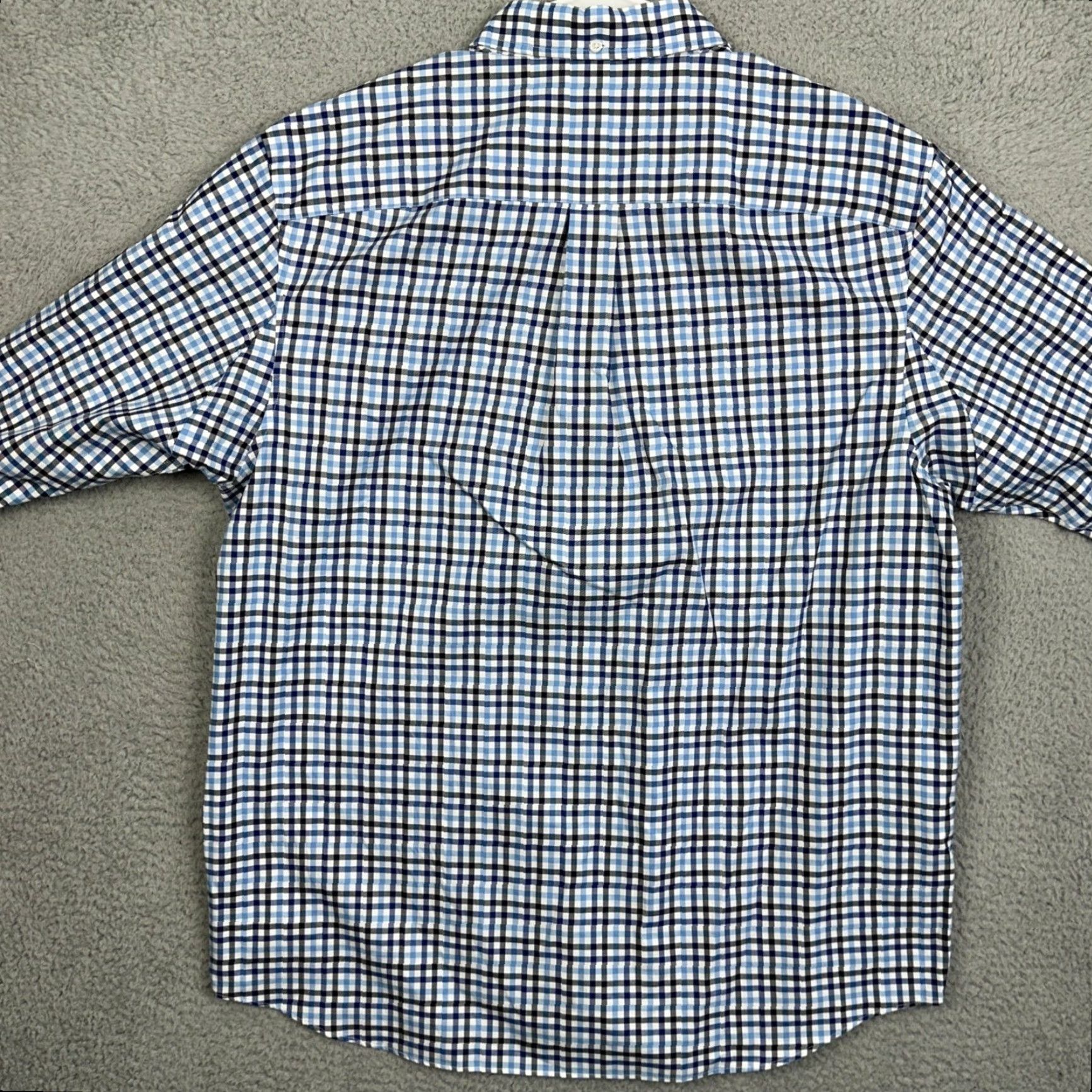 Duluth Trading Company Duluth Trading Co Shirt Mens Large Blue Button-Down Gingham Check Long Sleeve Size US L / EU 52-54 / 3 - 3 Thumbnail