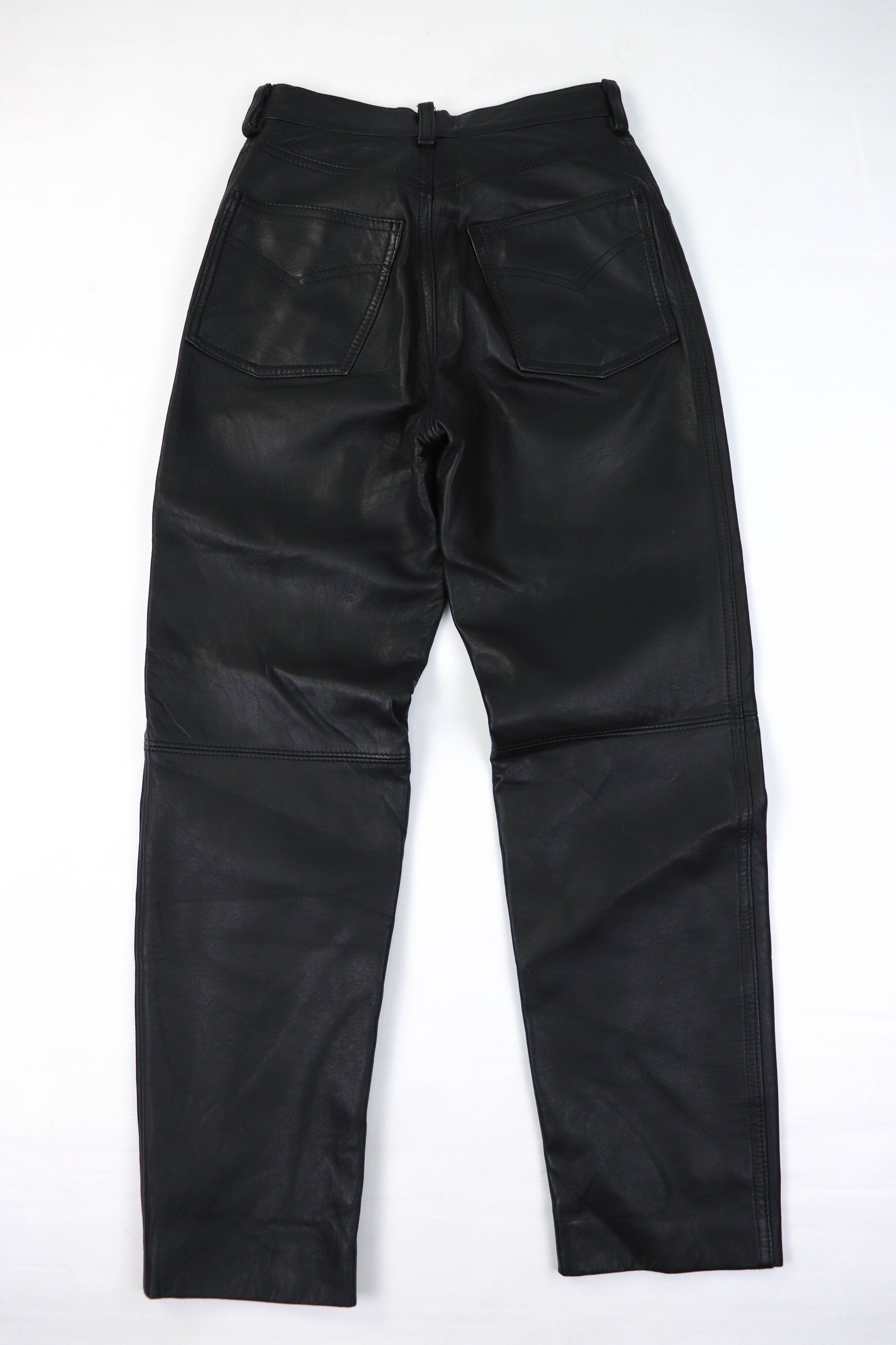 Genuine Leather Vintage Made in Spain Peleteria Galante Soft Leather Pants Size 28" / US 6 / IT 42 - 2 Thumbnail